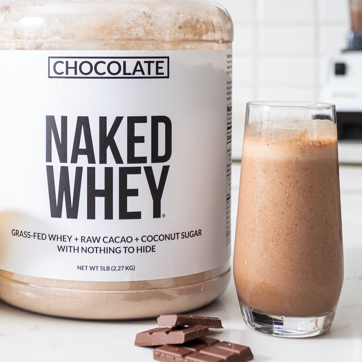 Chocolate Whey Protein Powder - Chocolate - Standard Size with a Straightforward Protein Formula