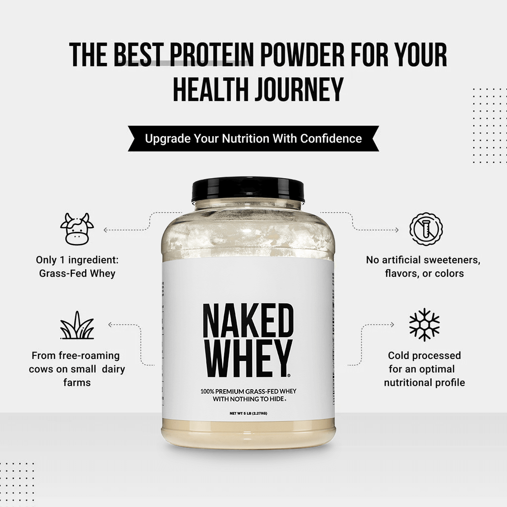 Grass Fed Whey Protein Powder - Unflavored - Bulk Size with a Straightforward Protein Formula