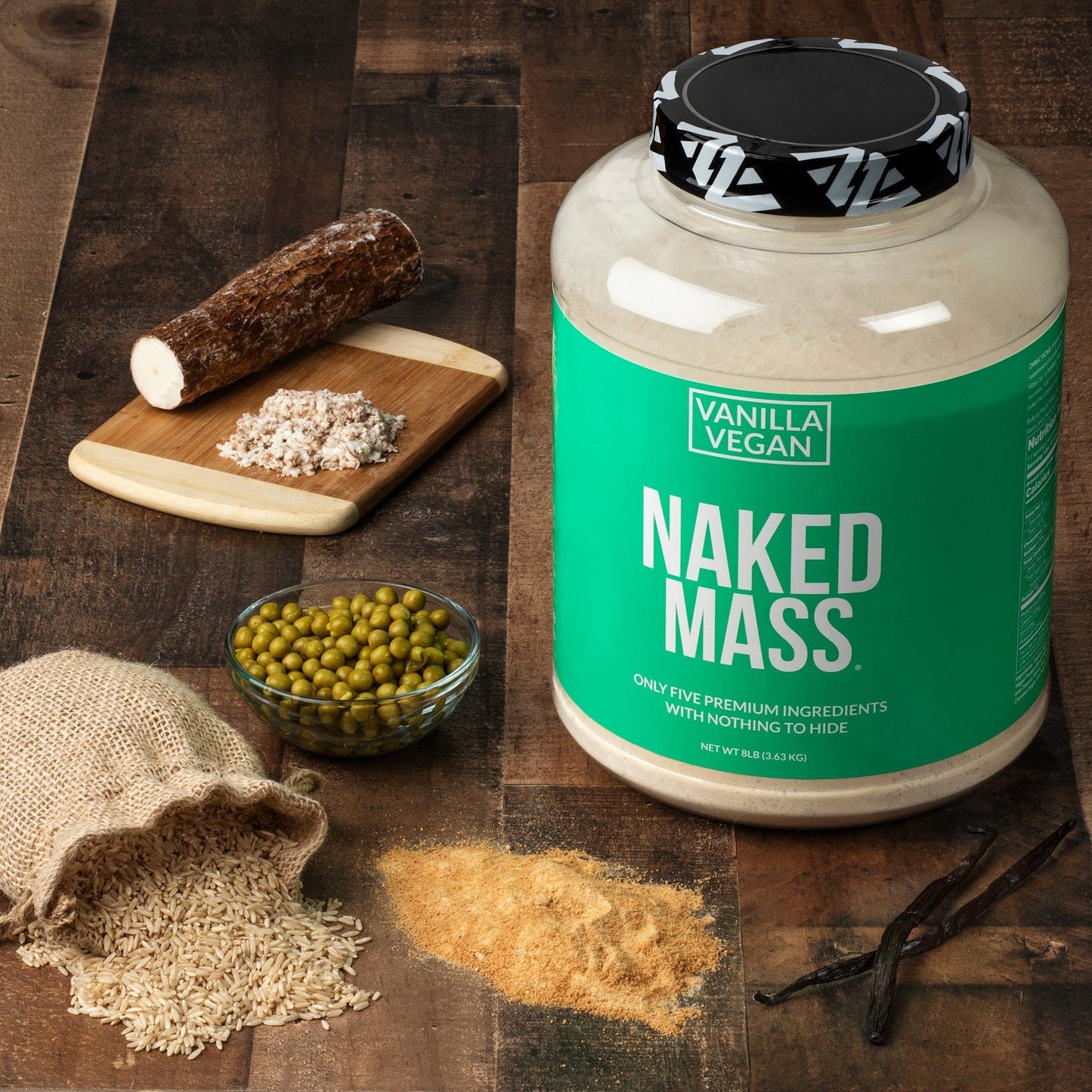 Vanilla Vegan Mass Gainer Supplement - Vanilla (Vegan) 12LB for Blending into Daily Nutrition Shakes