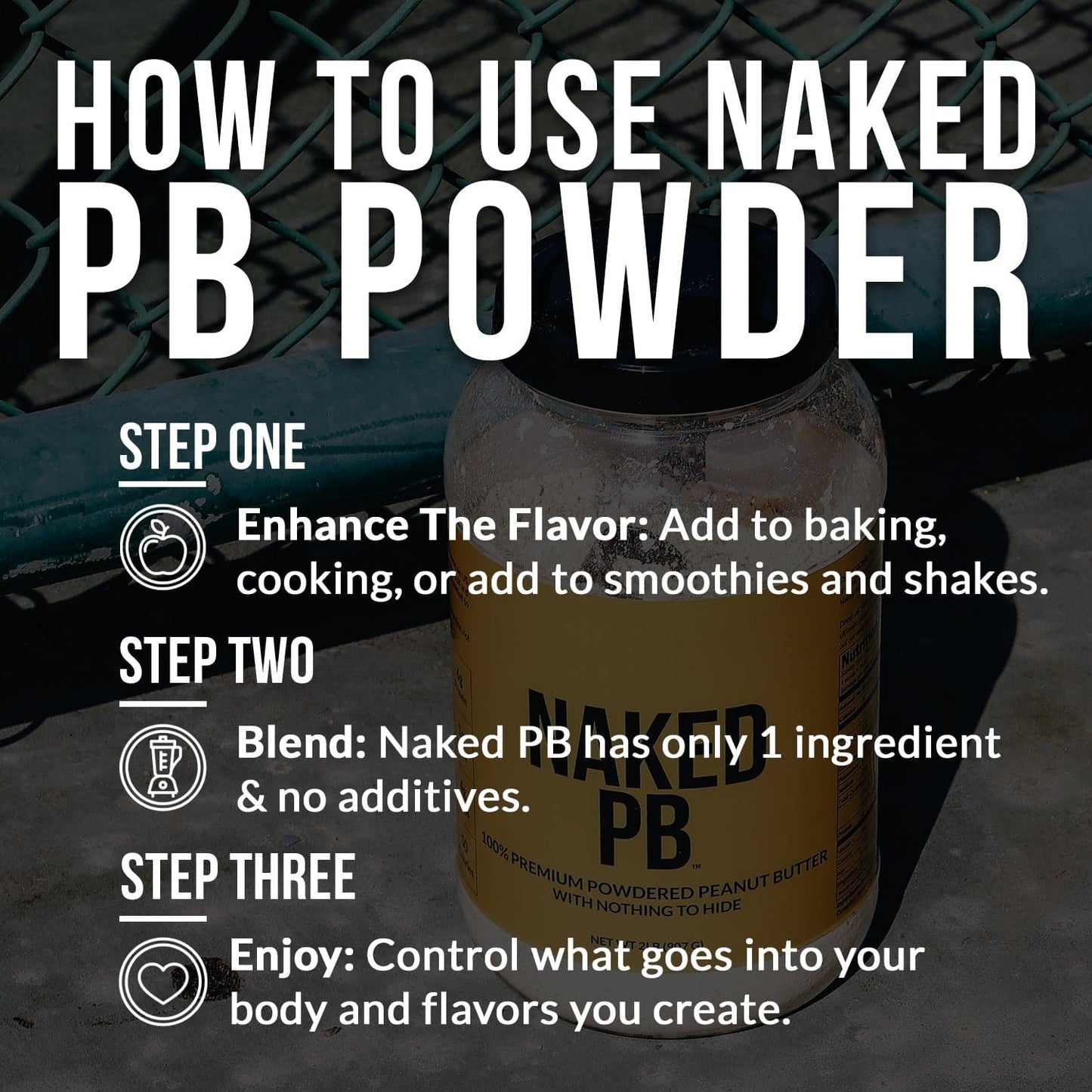 Powdered Peanut Butter - PB - 1.5 LB with a Straightforward Protein Formula