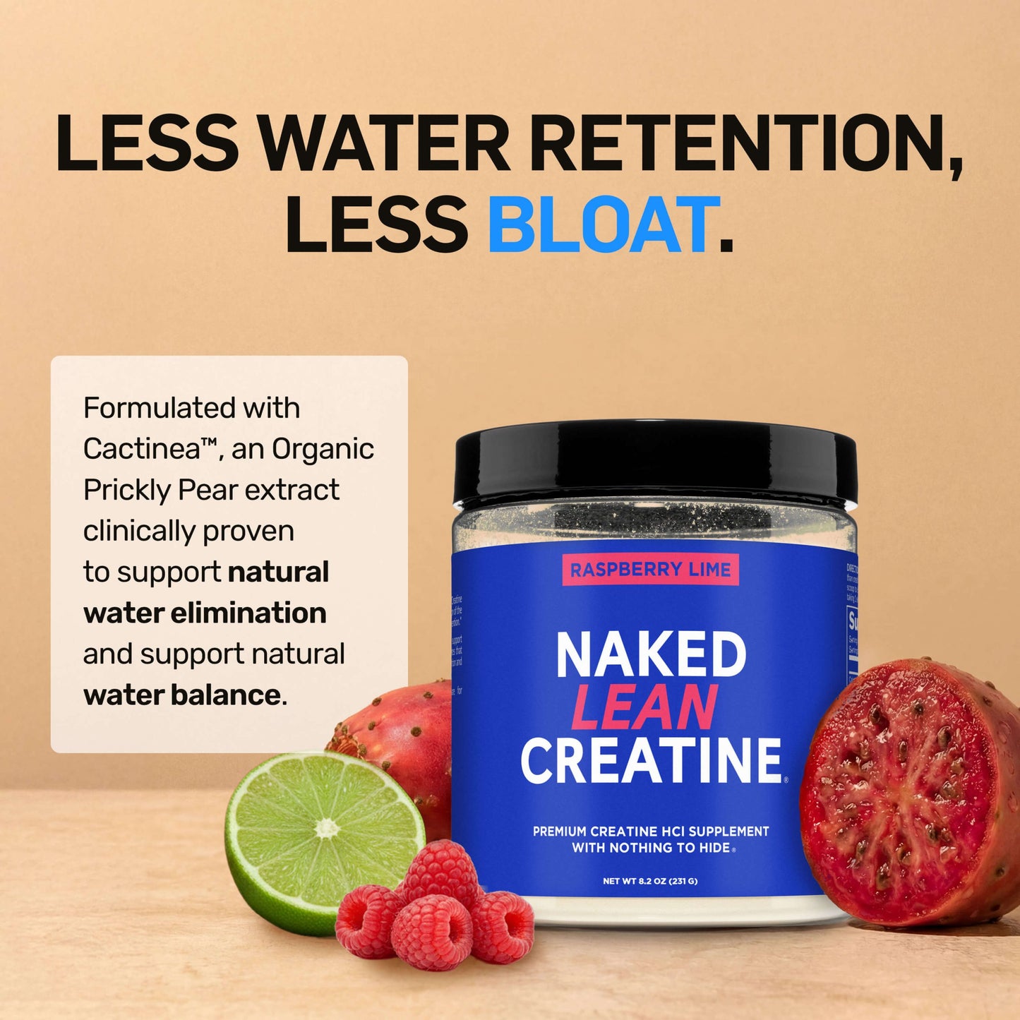 Raspberry Lime Creatine HCl Powder - Raspberry Lime for Flexible Active-Nutrition Use