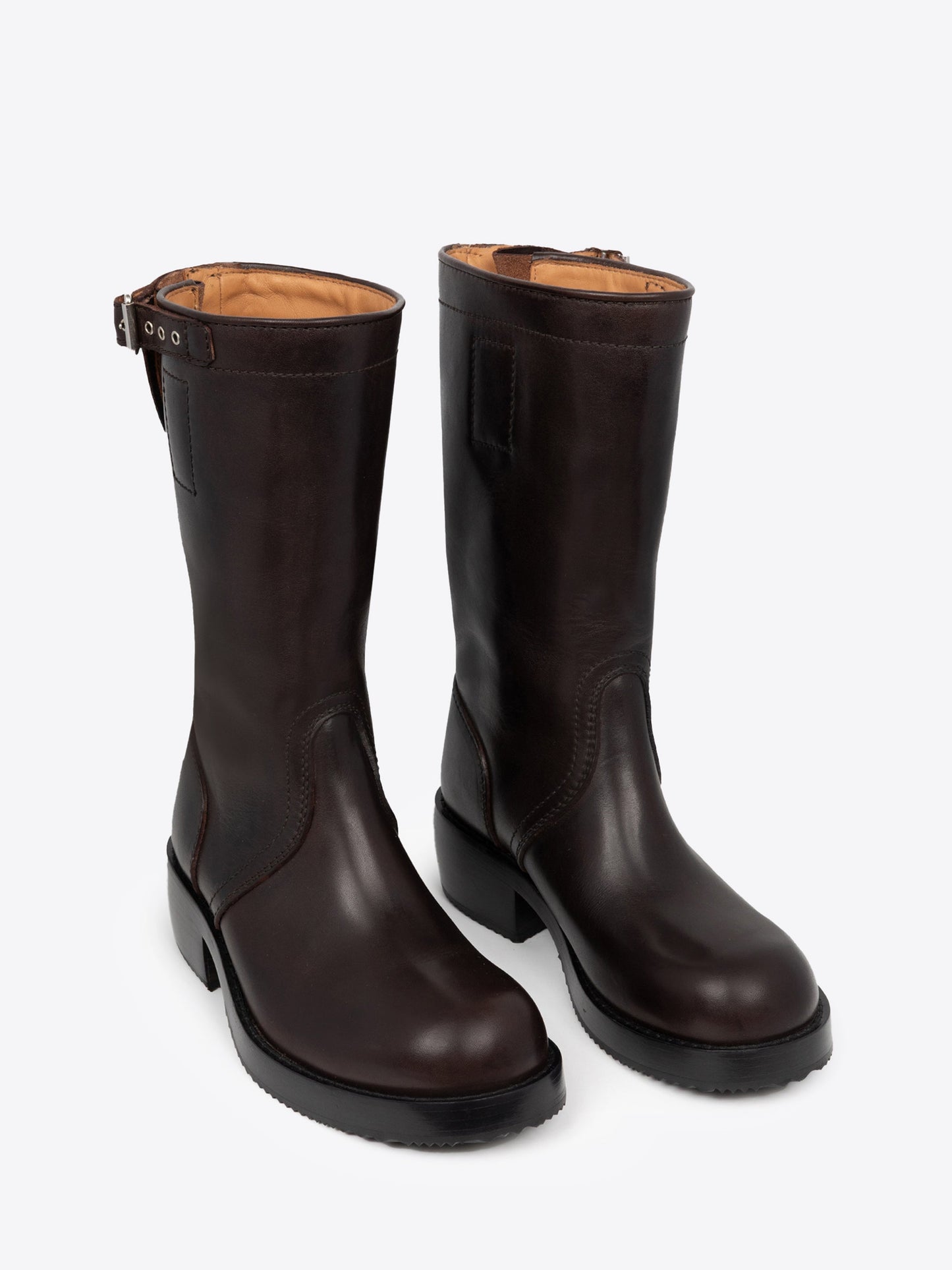 Leather Biker Boots