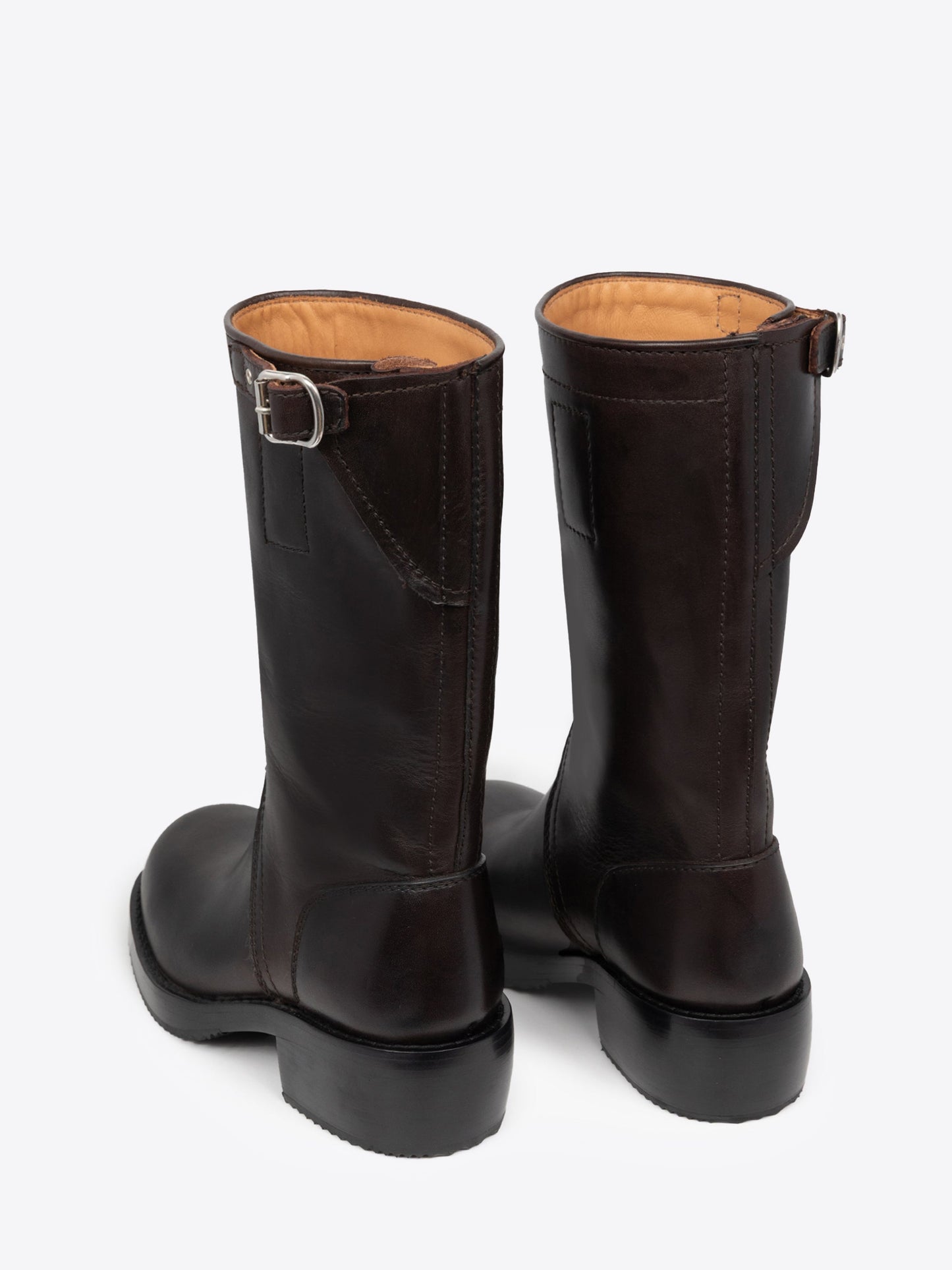 Leather Biker Boots