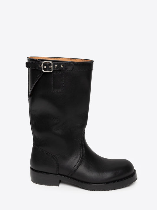 Leather Biker Boots