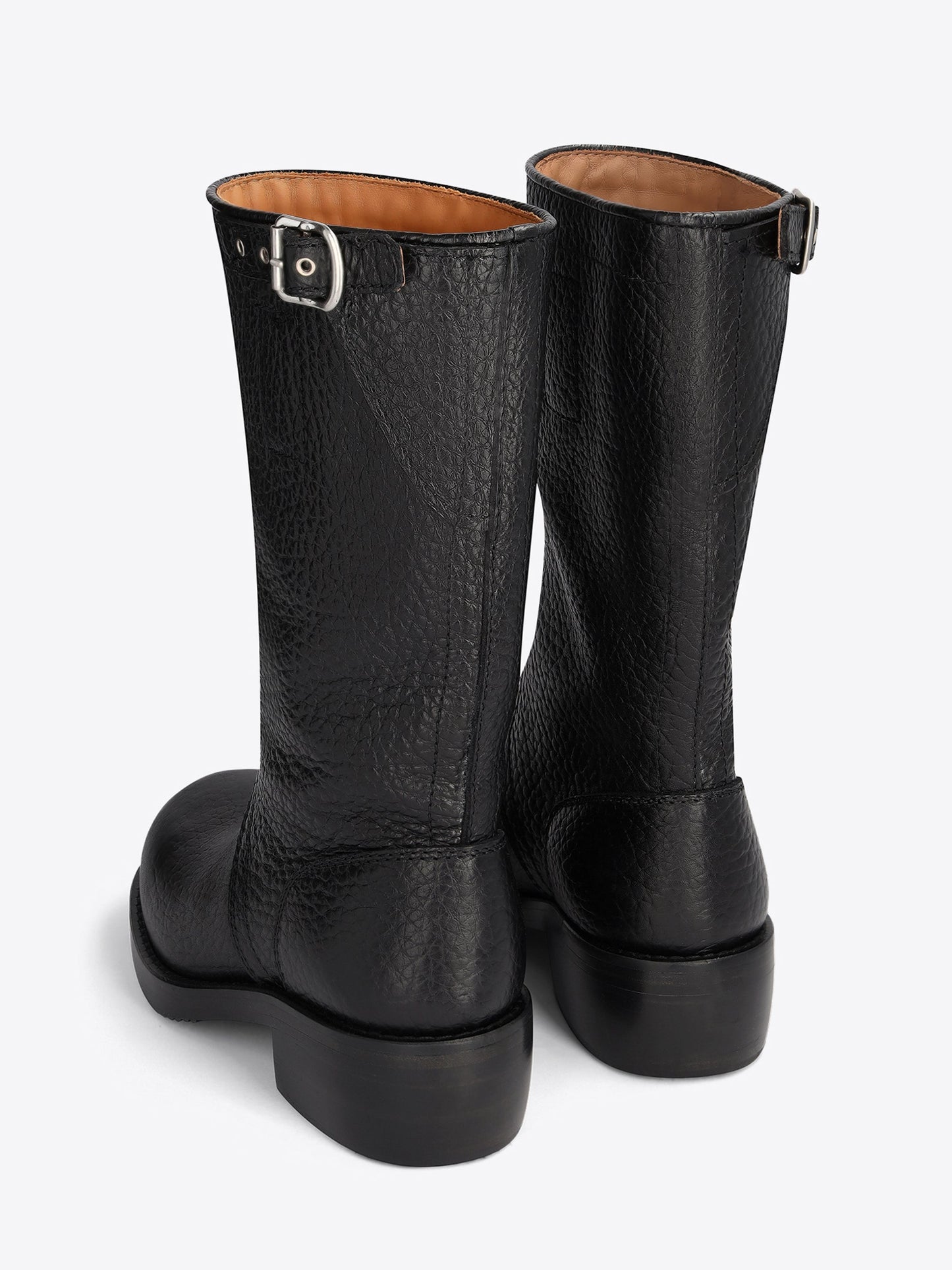 Leather Biker Boots