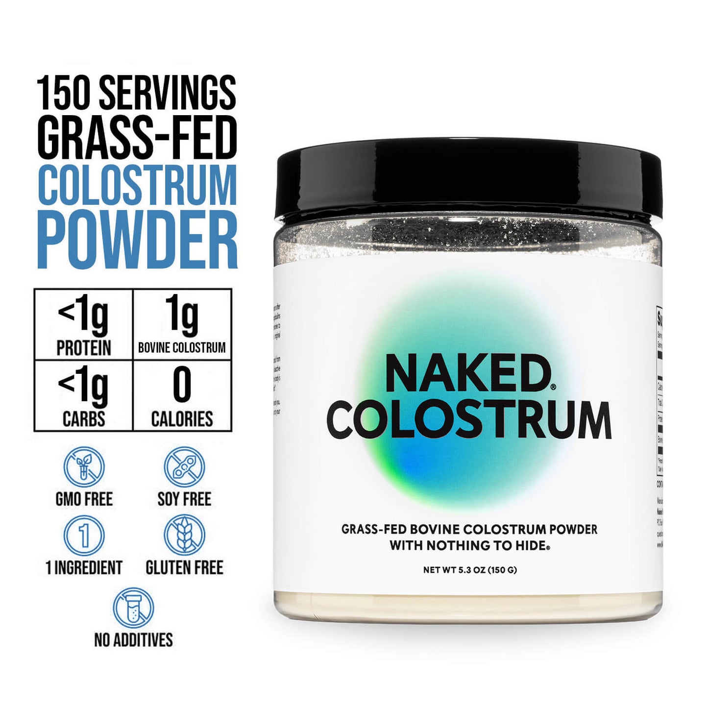 Grass-Fed Colostrum Powder - Colostrum Powder for Easy Mixing at Home or On the Go
