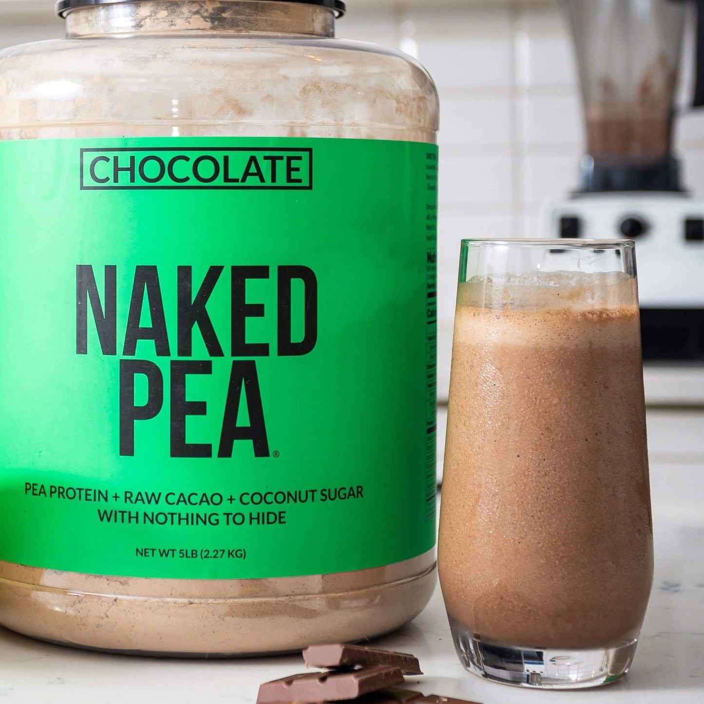 Chocolate Pea Protein Powder - Chocolate - Bulk Size with a Straightforward Protein Formula