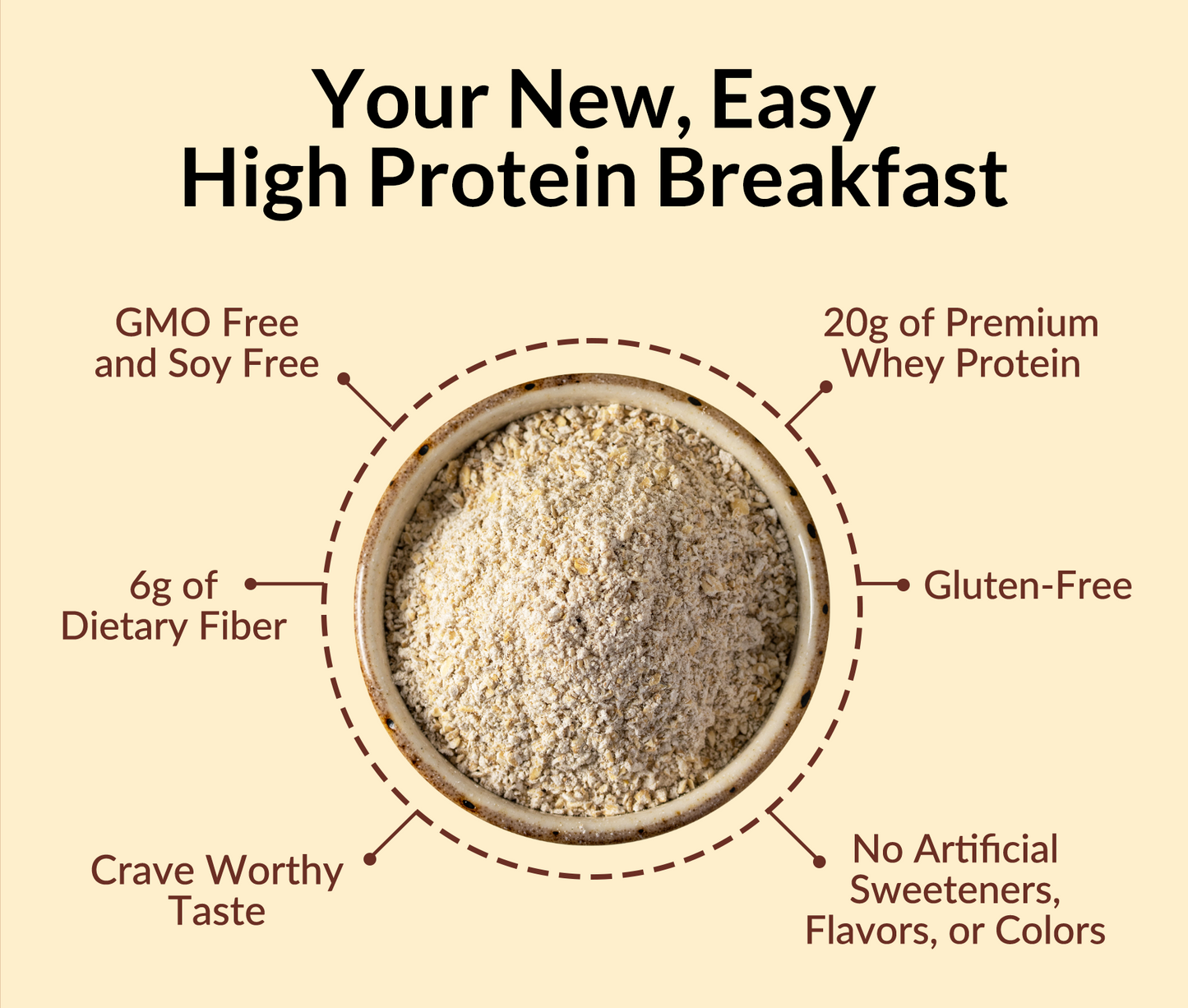 Cinnamon Roll Protein Oats - Cinnamon Roll with an Easy-Prep Protein Oat Formula
