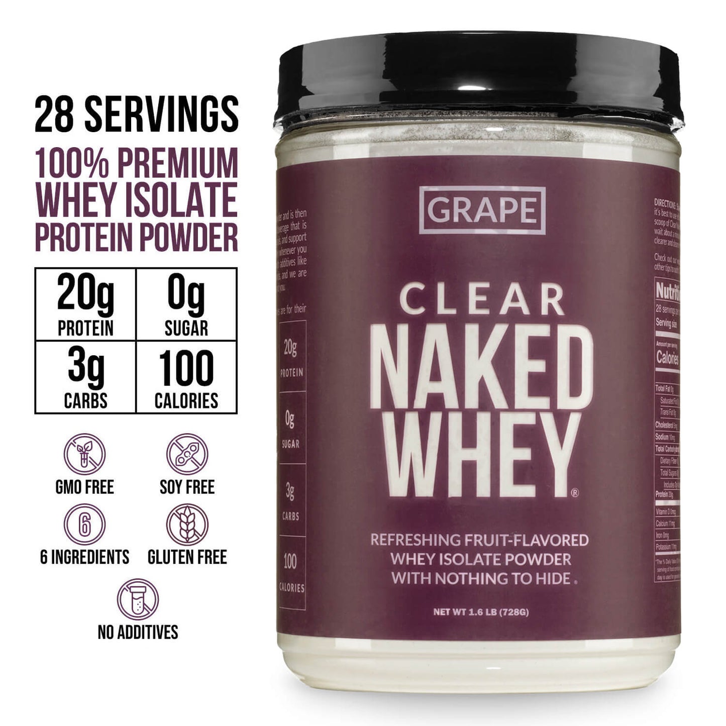 Grape Whey Protein Isolate - Grape with a Practical Everyday Format