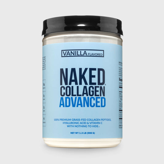 Vanilla Collagen Peptides with Hyaluronic Acid - Vanilla Advanced Collagen Peptides for Easy Mixing at Home or On the Go
