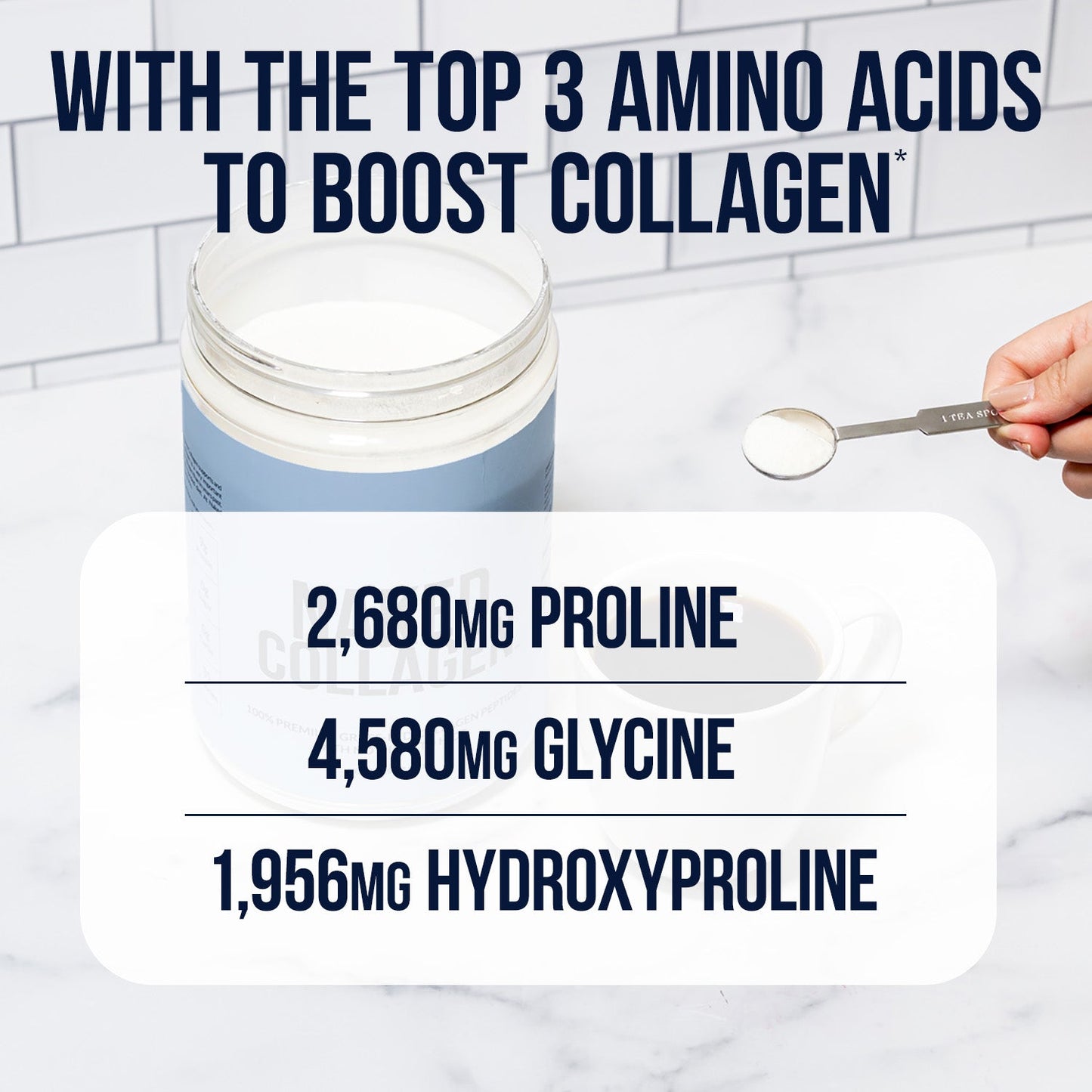Vanilla Collagen Peptides Powder - Vanilla Collagen Peptides for Easy Mixing at Home or On the Go