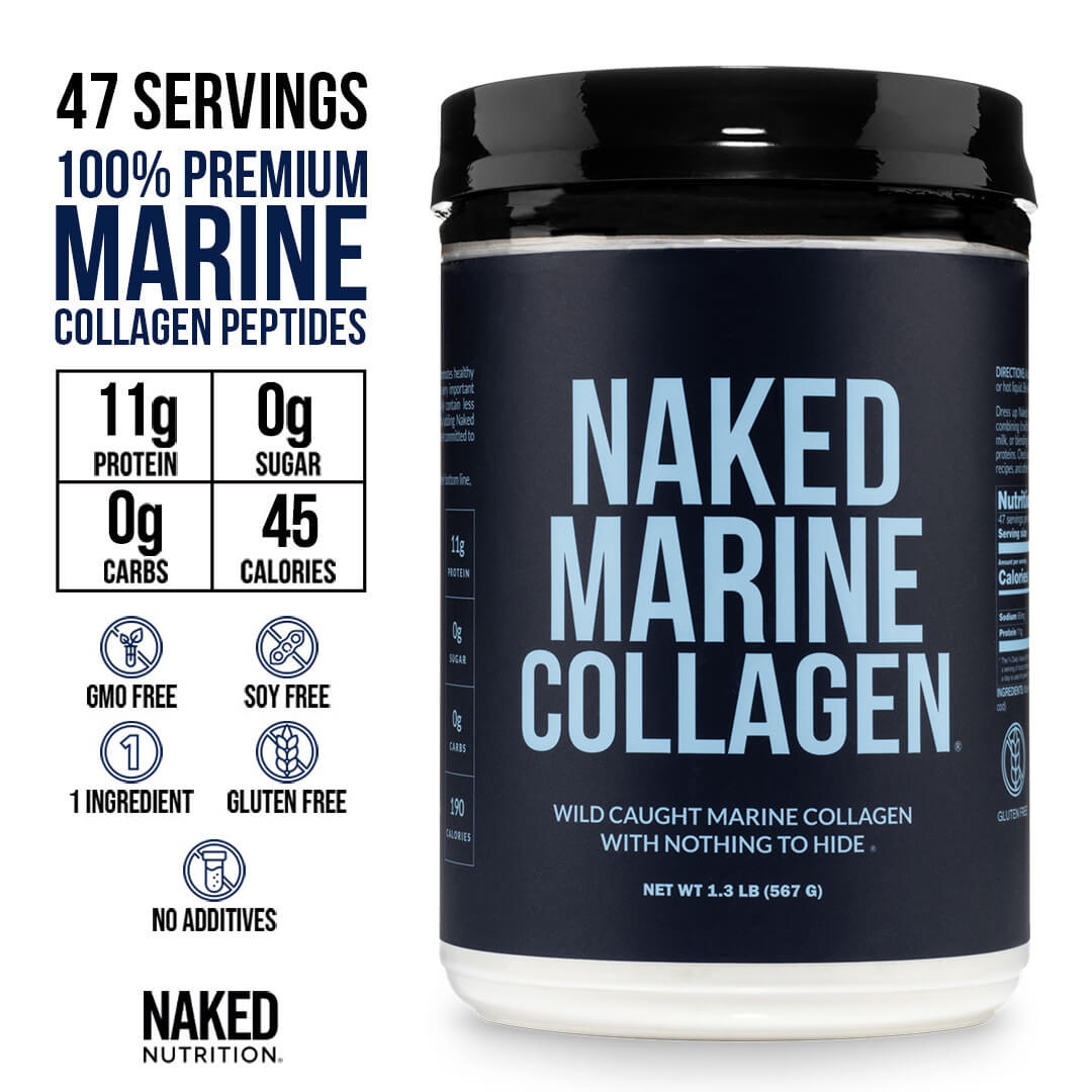 Marine Collagen Peptides Protein Powder - Marine Collagen for Easy Mixing at Home or On the Go