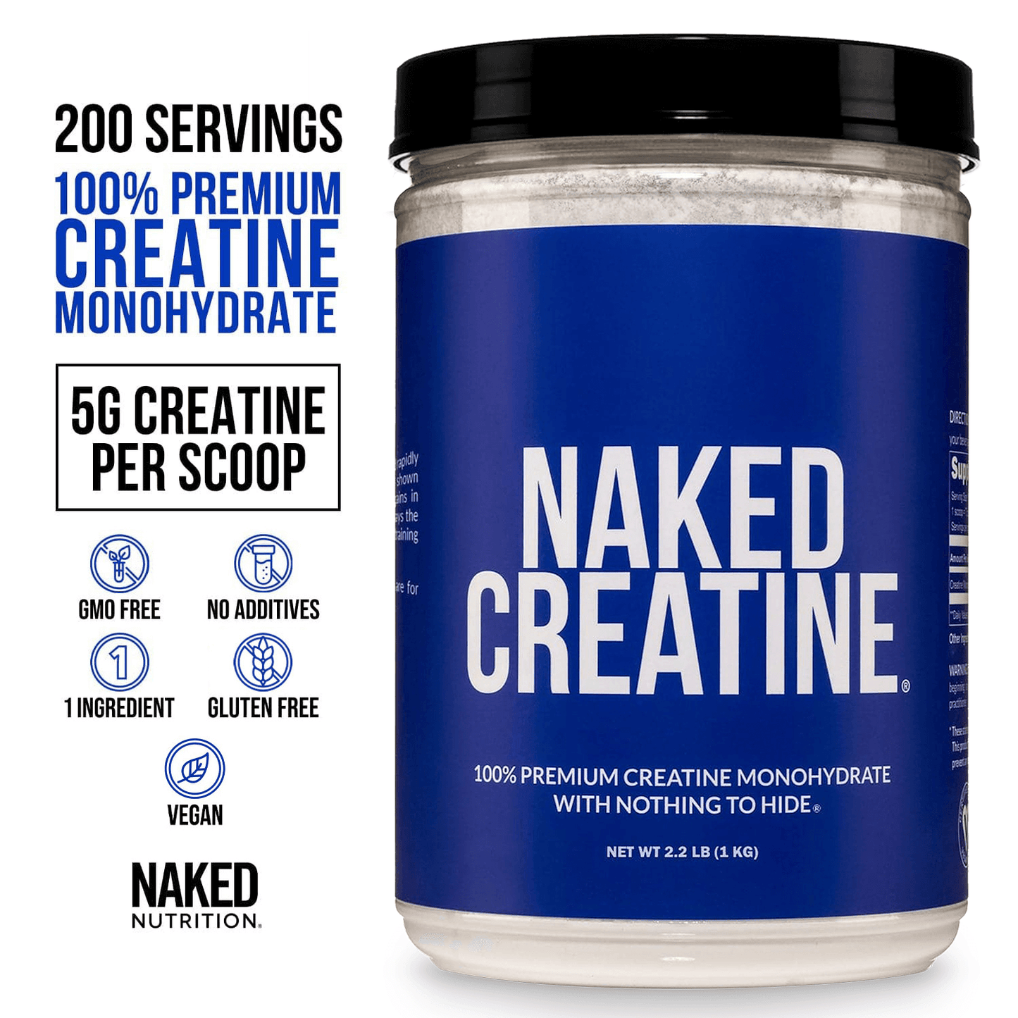 Creatine Monohydrate Powder - Unflavored - Value Size for Flexible Active-Nutrition Use