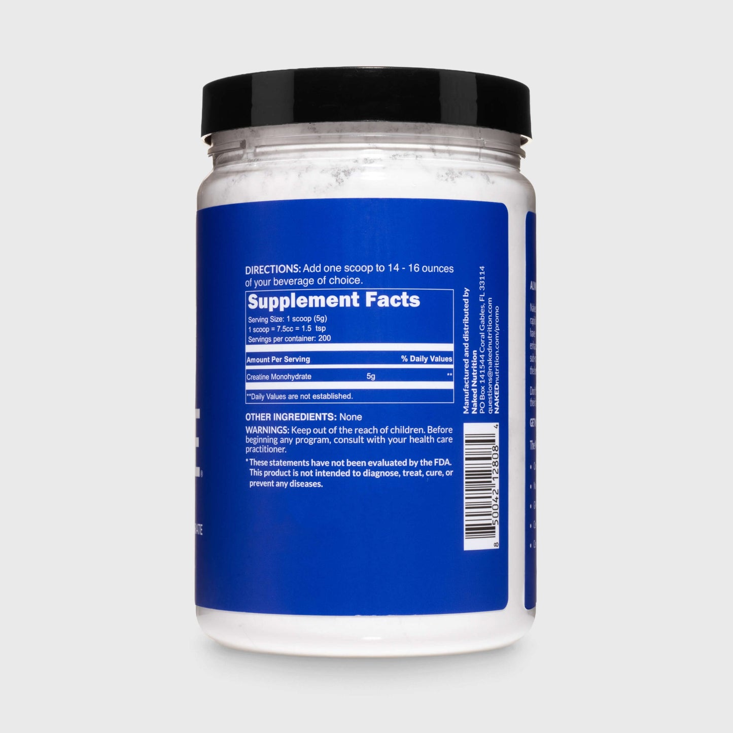 Creatine Monohydrate Powder - Unflavored - Standard Size for Flexible Active-Nutrition Use