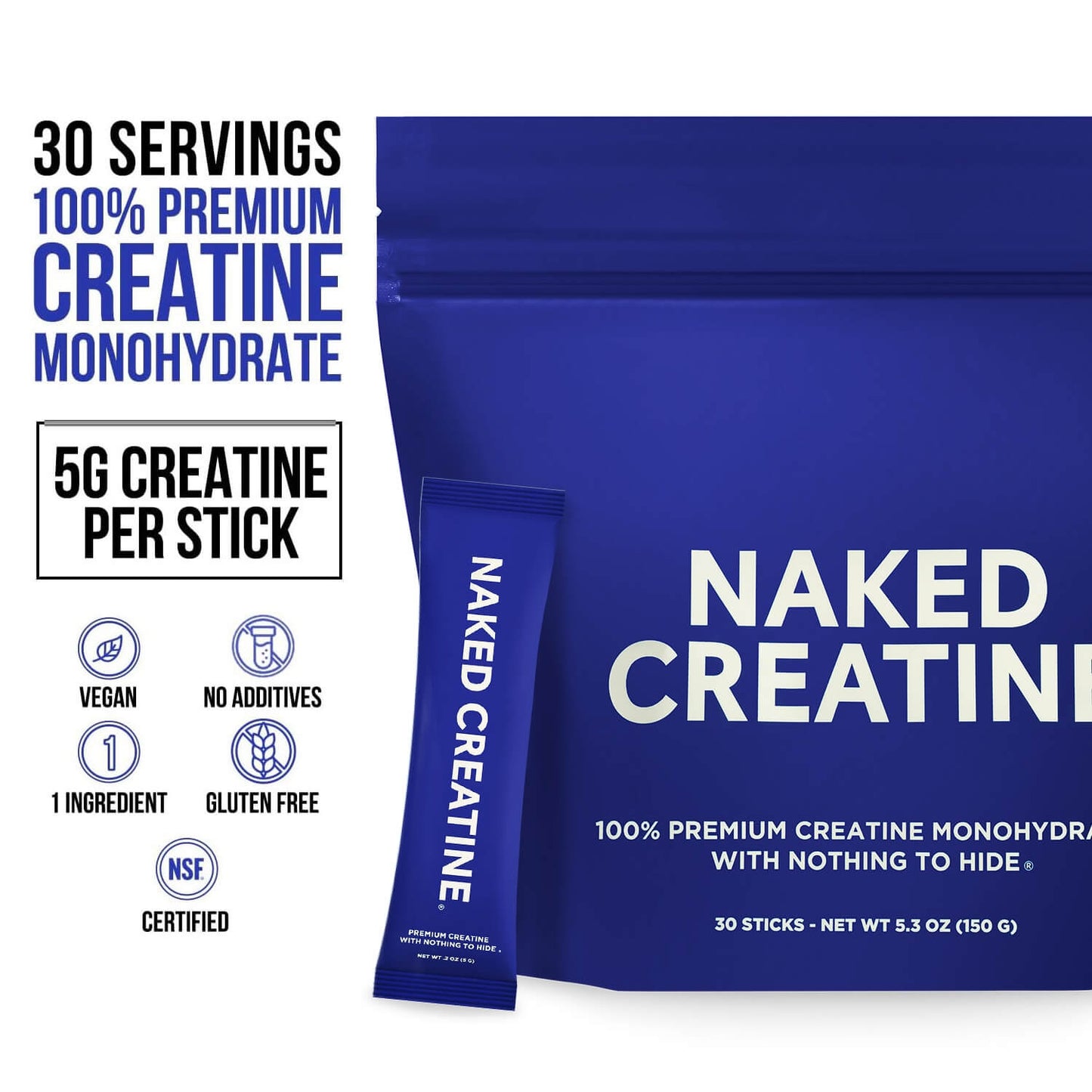 Creatine Travel Packets - Unflavored Sticks for Flexible Active-Nutrition Use