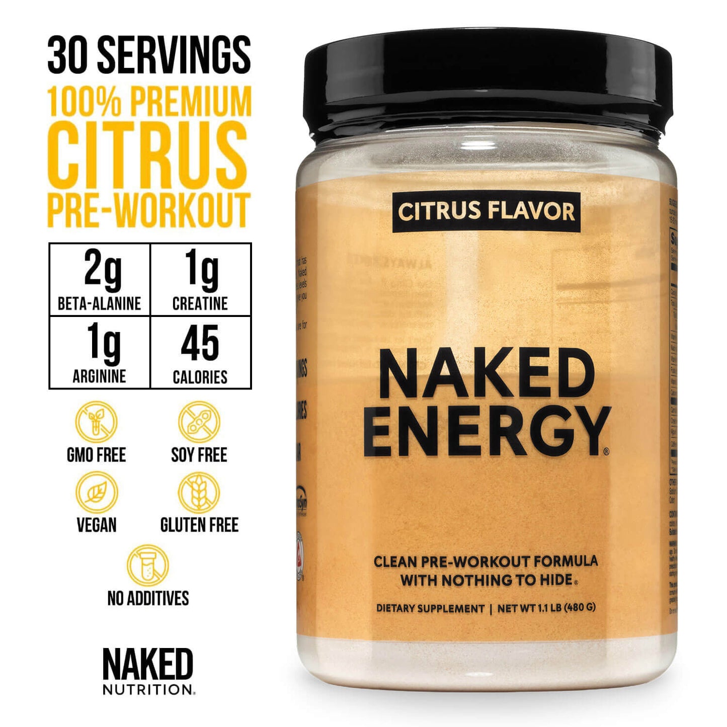 Citrus Pre Workout Supplement - Citrus for Flexible Active-Nutrition Use