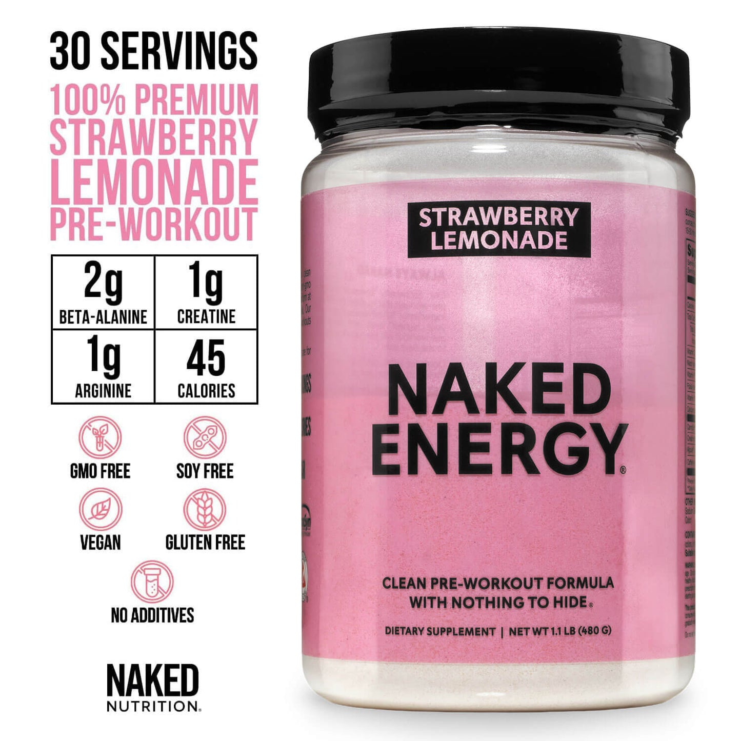Strawberry Lemonade Pre Workout Supplement - Strawberry Lemonade for Flexible Active-Nutrition Use