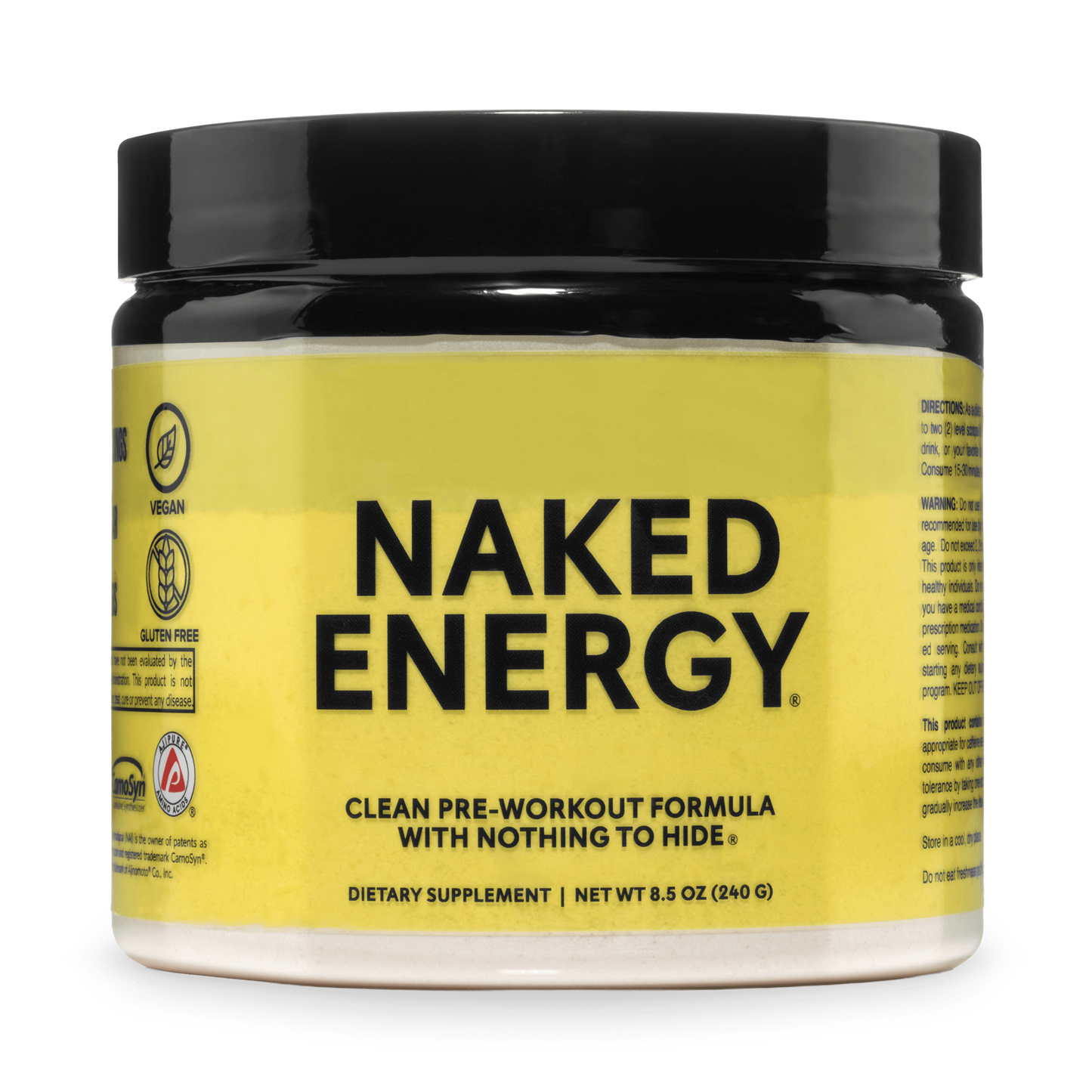 Pre Workout Supplement - Unflavored for Flexible Active-Nutrition Use
