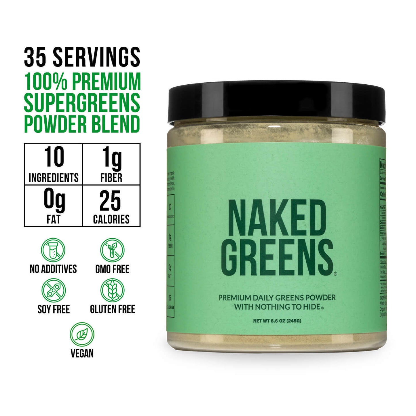 Organic Greens, Prebiotic & Probiotic Powder with a Practical Everyday Format