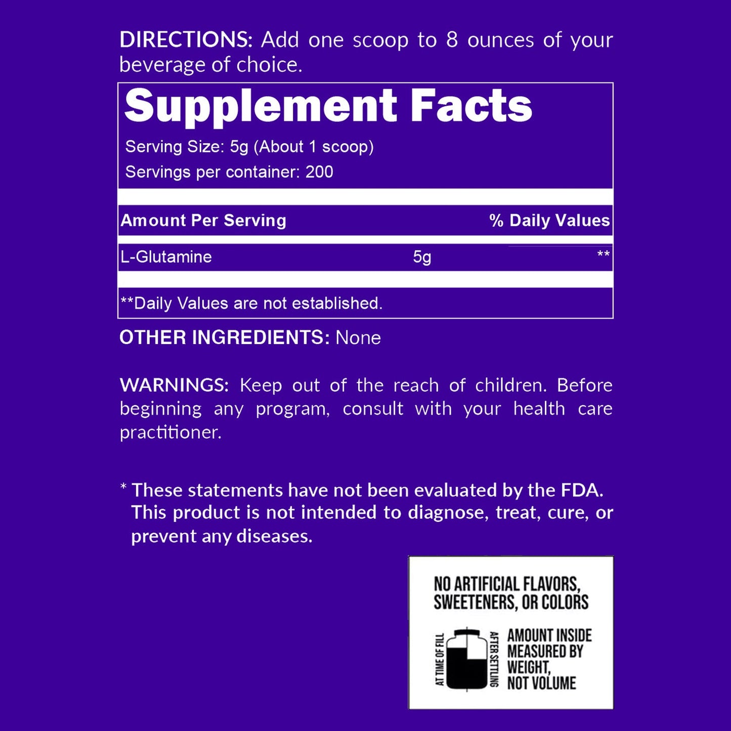 Glutamine Powder - 2.2LB for Flexible Active-Nutrition Use