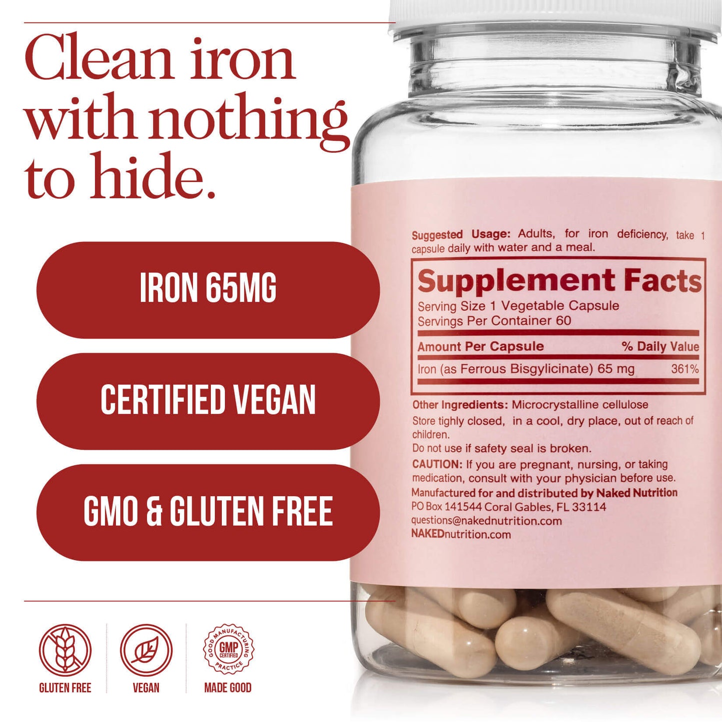Daily Iron Supplement - Iron with a Practical Nutrition Supplement Format