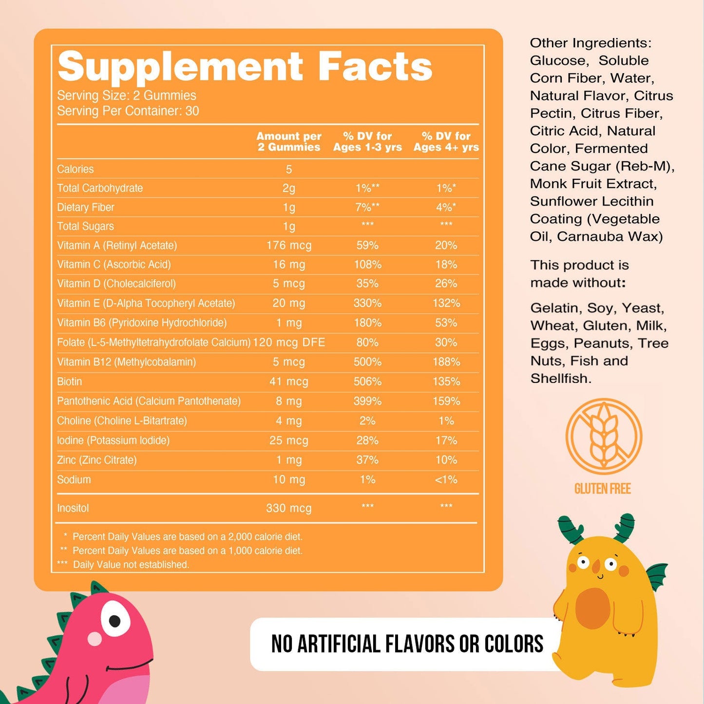 Kids Multivitamin Gummies with a Practical Nutrition Supplement Format