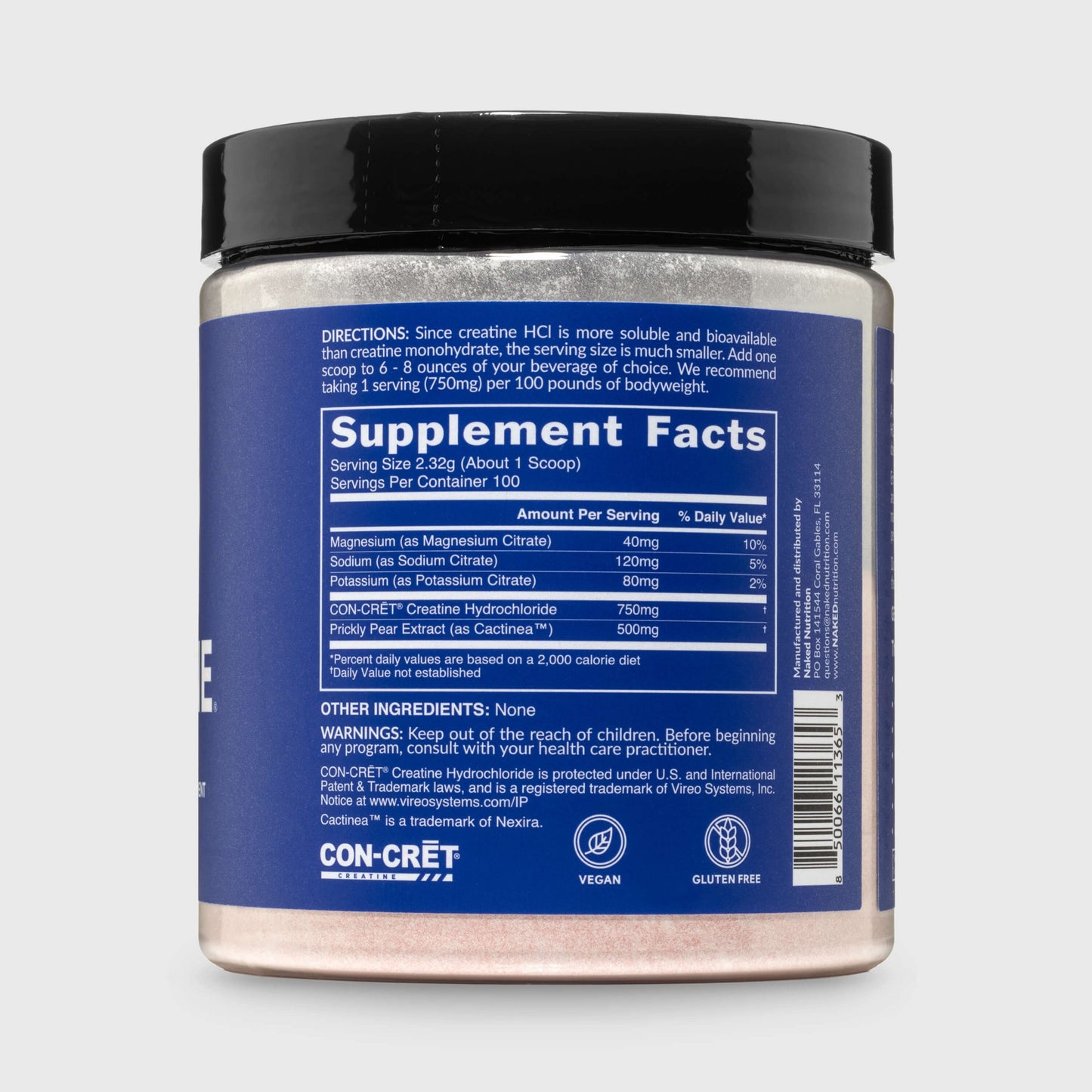 Creatine HCl Powder - Unflavored for Flexible Active-Nutrition Use