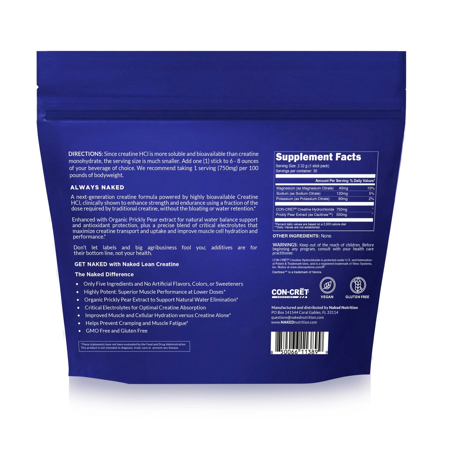 Creatine HCl Travel Packets - Stick Packs for Flexible Active-Nutrition Use