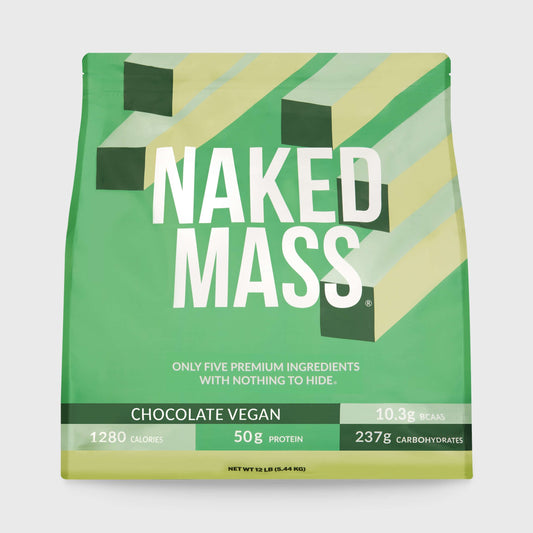 Chocolate Vegan Mass Gainer Supplement - Chocolate (Vegan) 12LB for Blending into Daily Nutrition Shakes