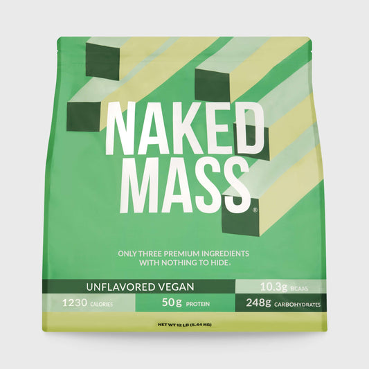 Vegan Mass Gainer Supplement - Unflavored (Vegan) 12LB for Blending into Daily Nutrition Shakes