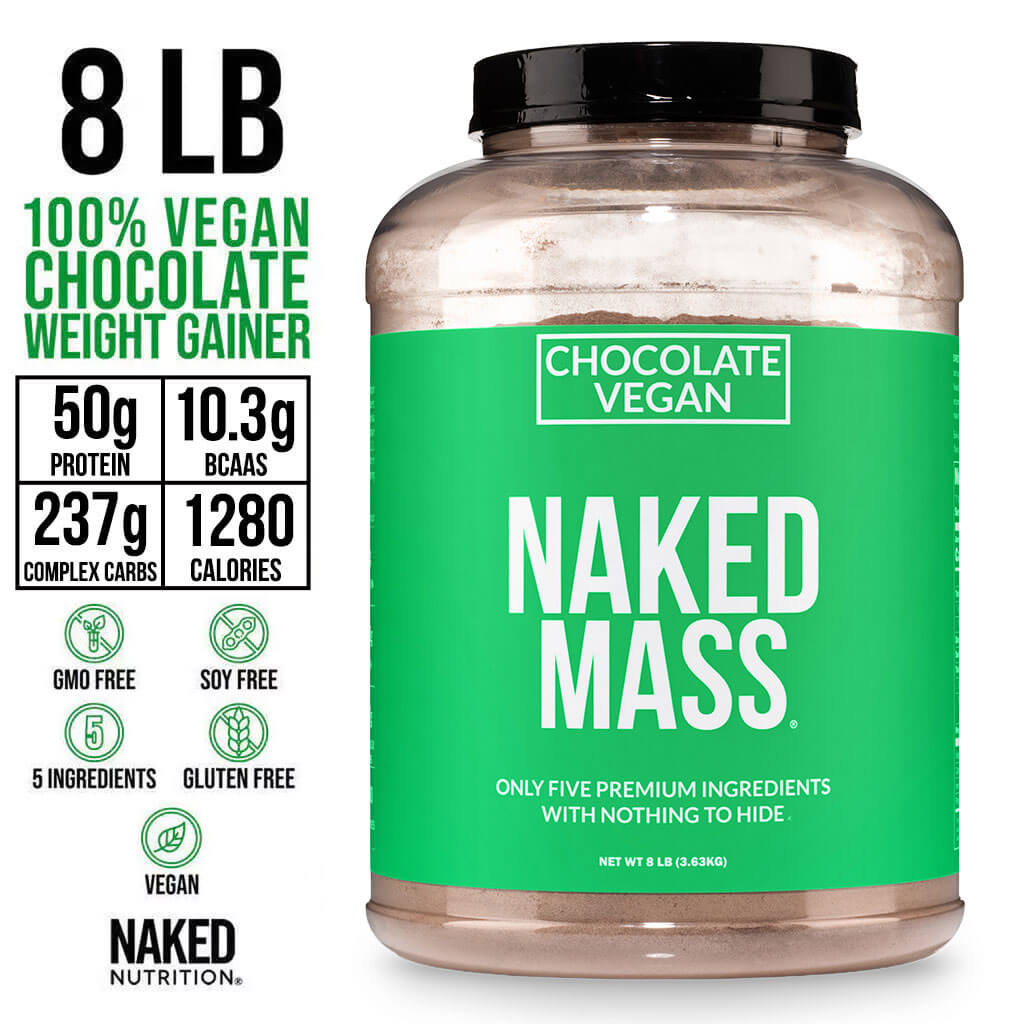 Chocolate Vegan Mass Gainer Supplement - Chocolate (Vegan) for Blending into Daily Nutrition Shakes