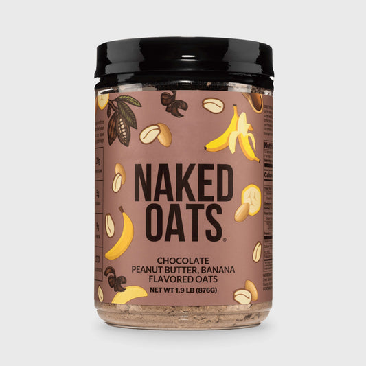 Chocolate Peanut Butter Banana Protein Oats - Chocolate PB Banana with an Easy-Prep Protein Oat Formula