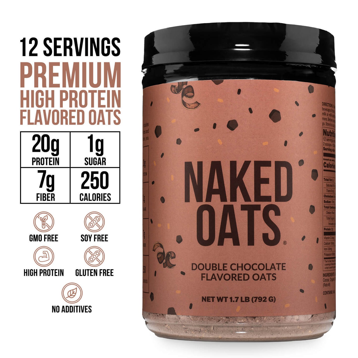 Double Chocolate Protein Oats - Double Chocolate with an Easy-Prep Protein Oat Formula