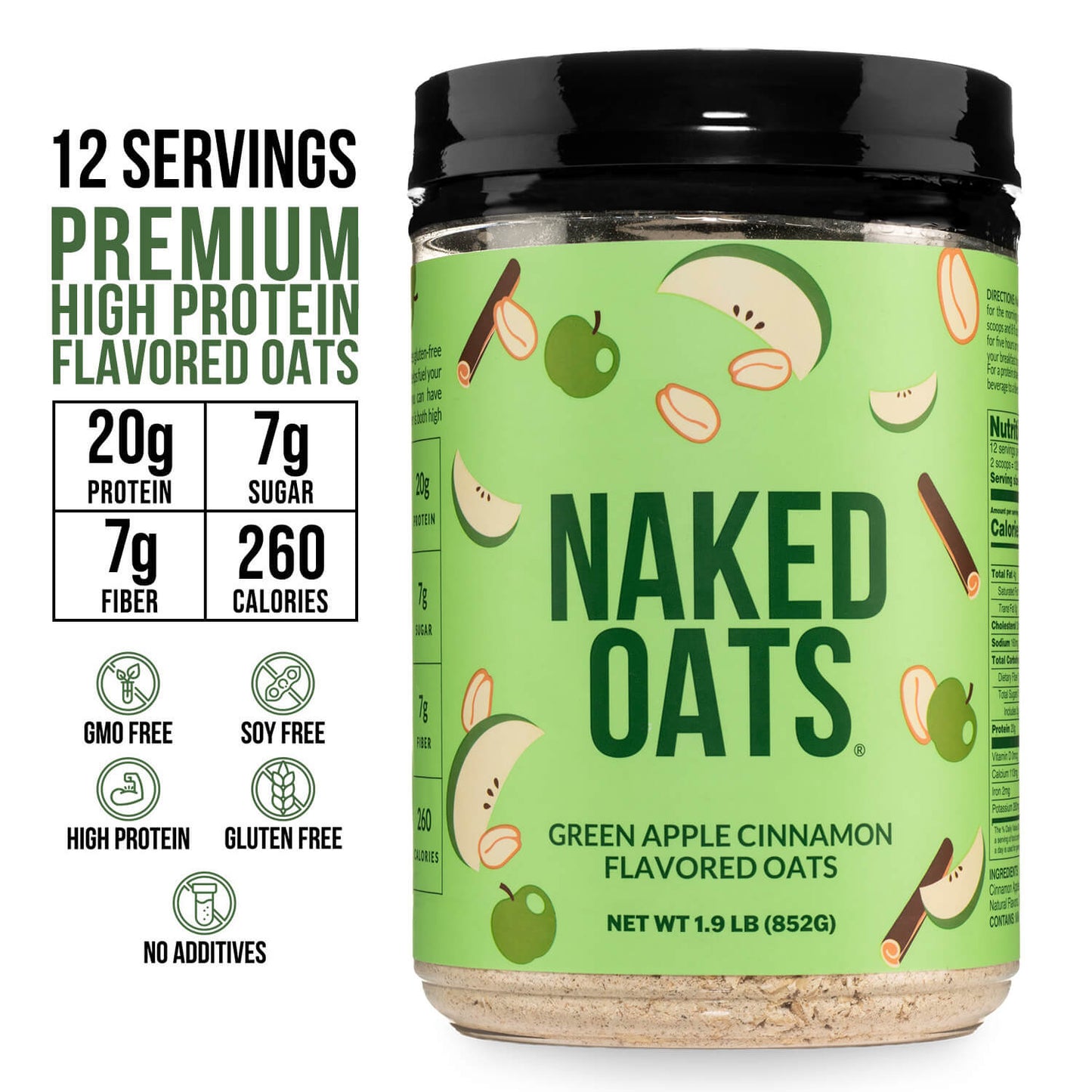 Green Apple Cinnamon Protein Oats - Green Apple Cinnamon with an Easy-Prep Protein Oat Formula