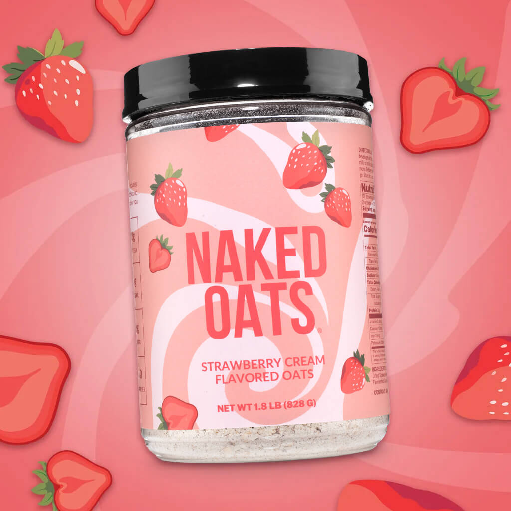 Strawberry Cream Protein Oats - Strawberry Cream with an Easy-Prep Protein Oat Formula