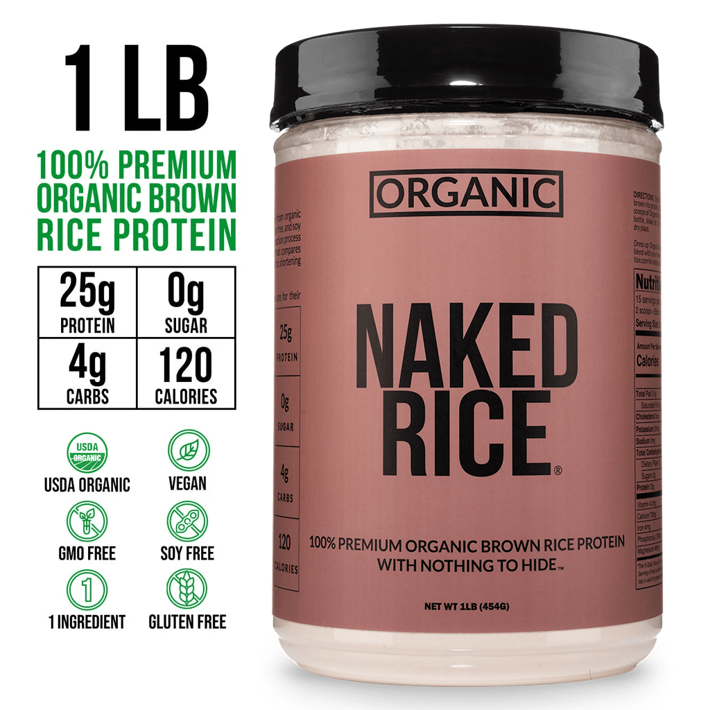 Organic Brown Rice Protein Powder 1lb - Unflavored 1LB with a Straightforward Protein Formula