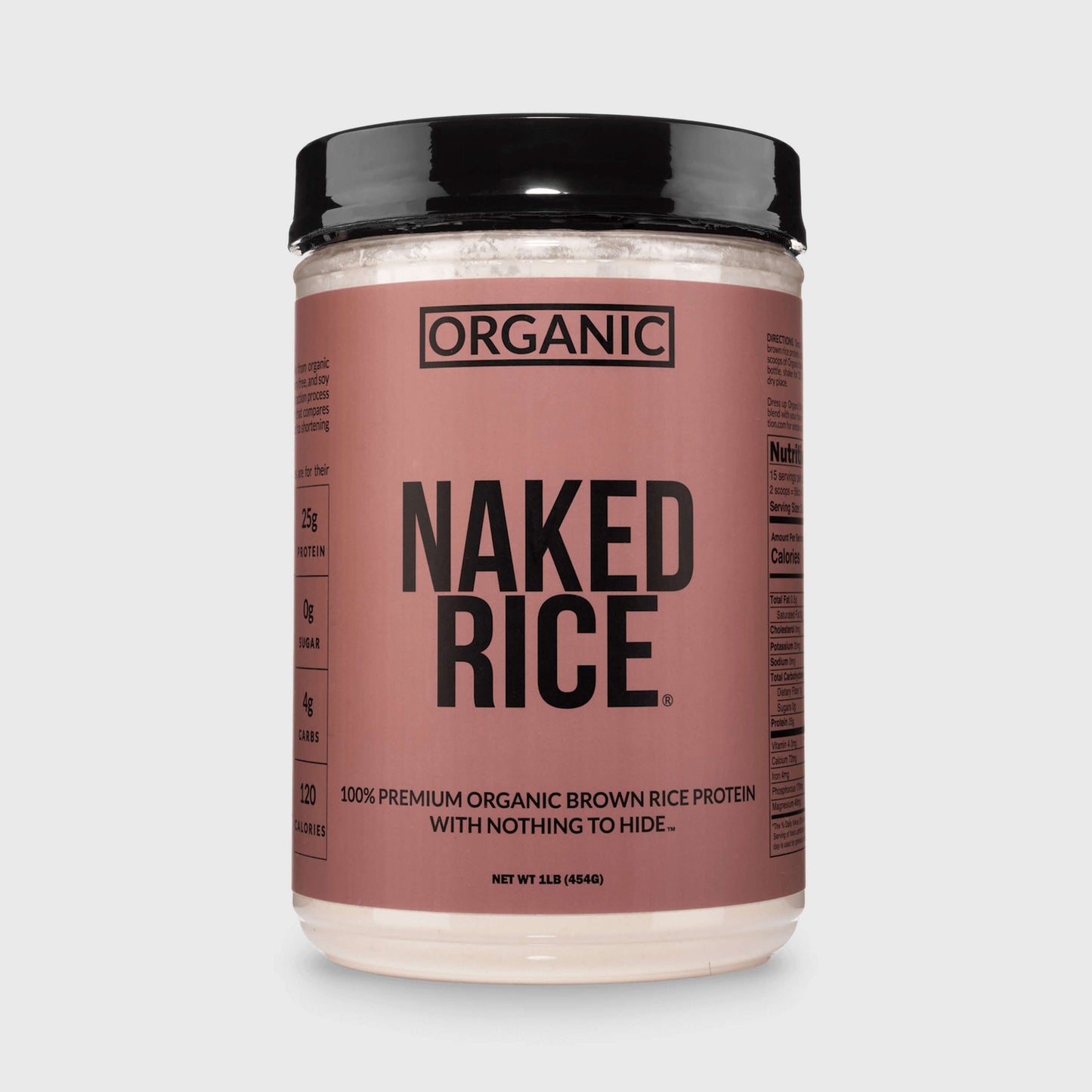 Organic Brown Rice Protein Powder 1lb - Unflavored 1LB with a Straightforward Protein Formula