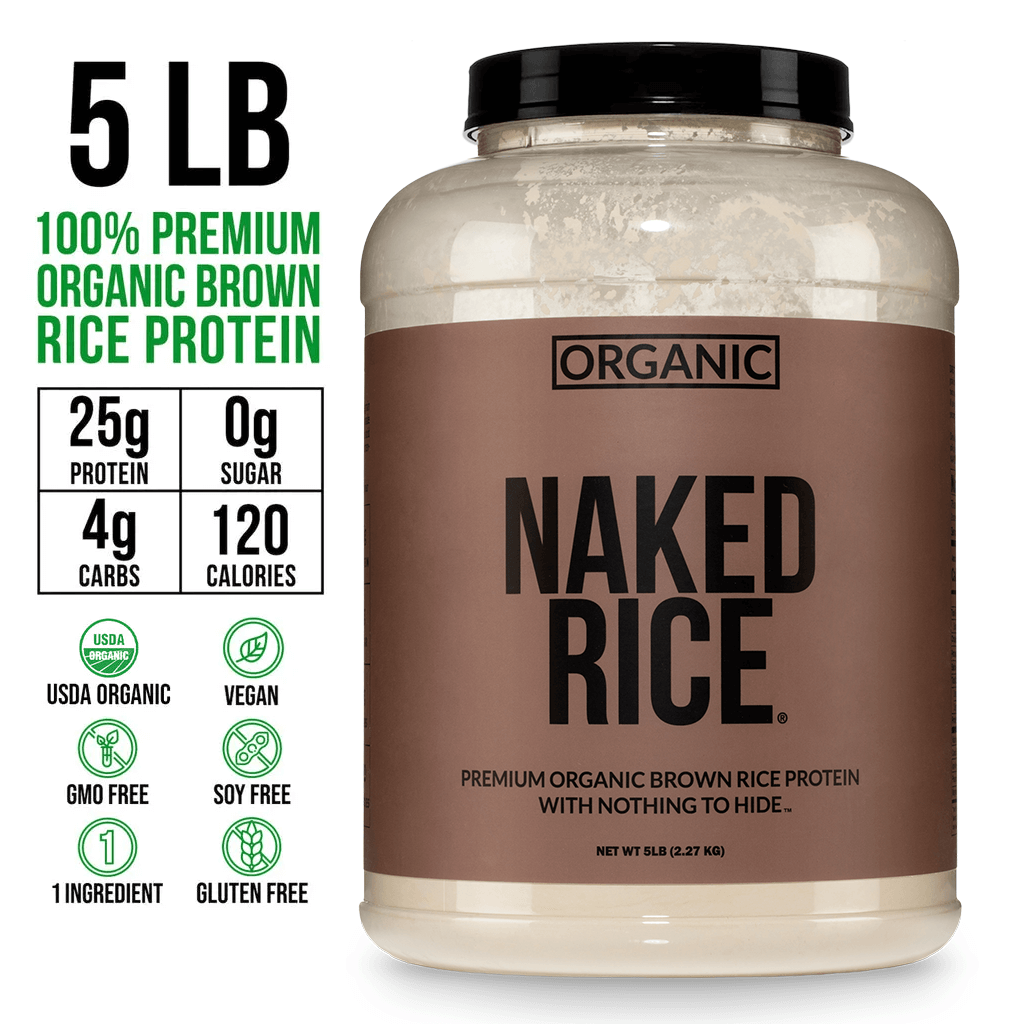 Organic Brown Rice Protein Powder - 5LB Unflavored with a Straightforward Protein Formula