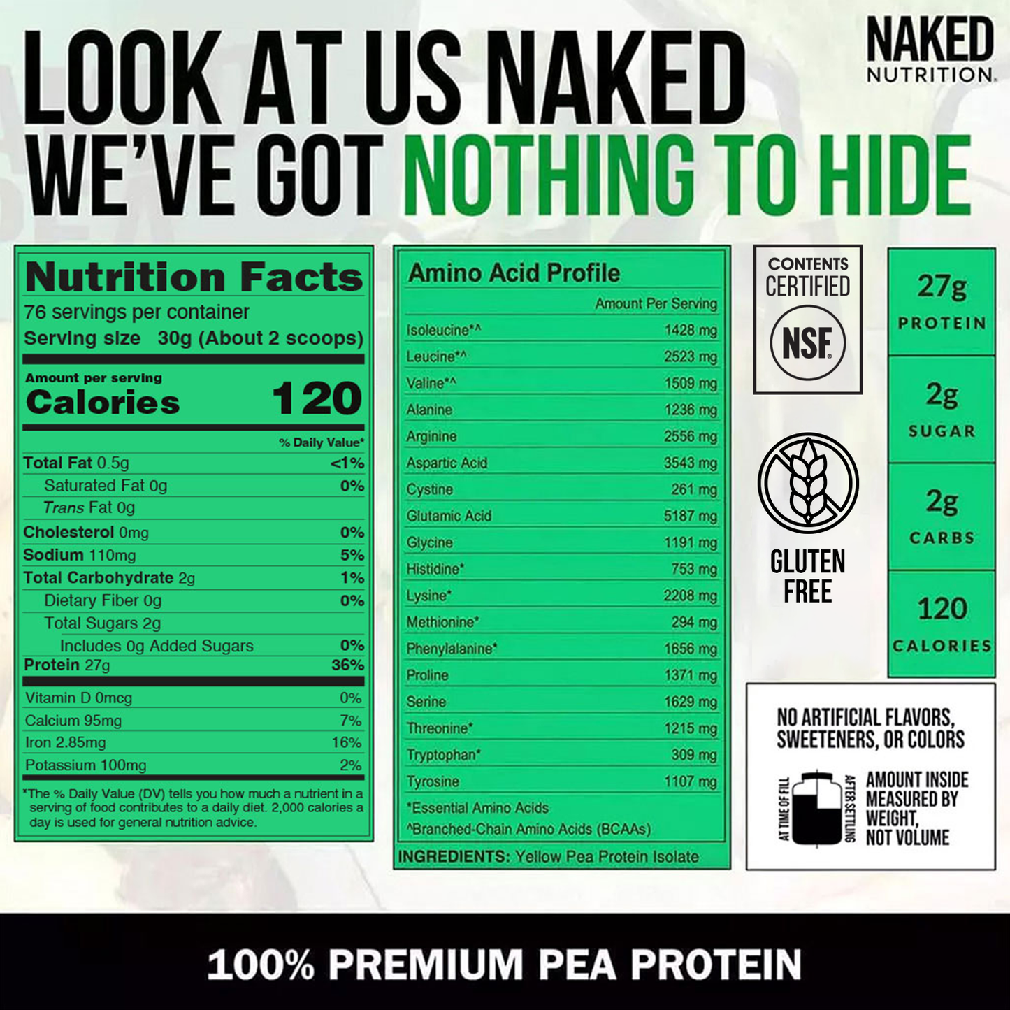 Pea Protein Powder - Unflavored - Value Size with a Straightforward Protein Formula