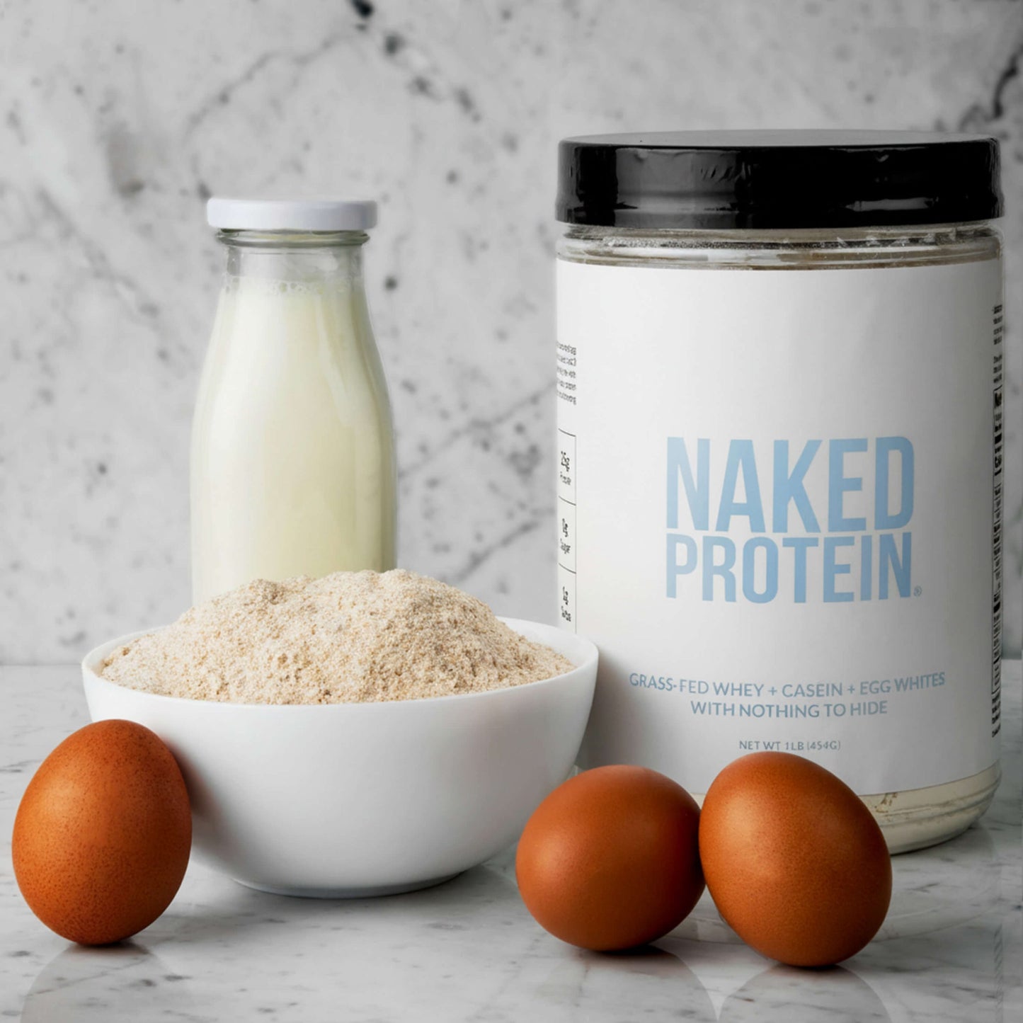 Protein Powder Blend - 1LB Egg Whey & Casein Protein Blend - 1LB with a Straightforward Protein Formula