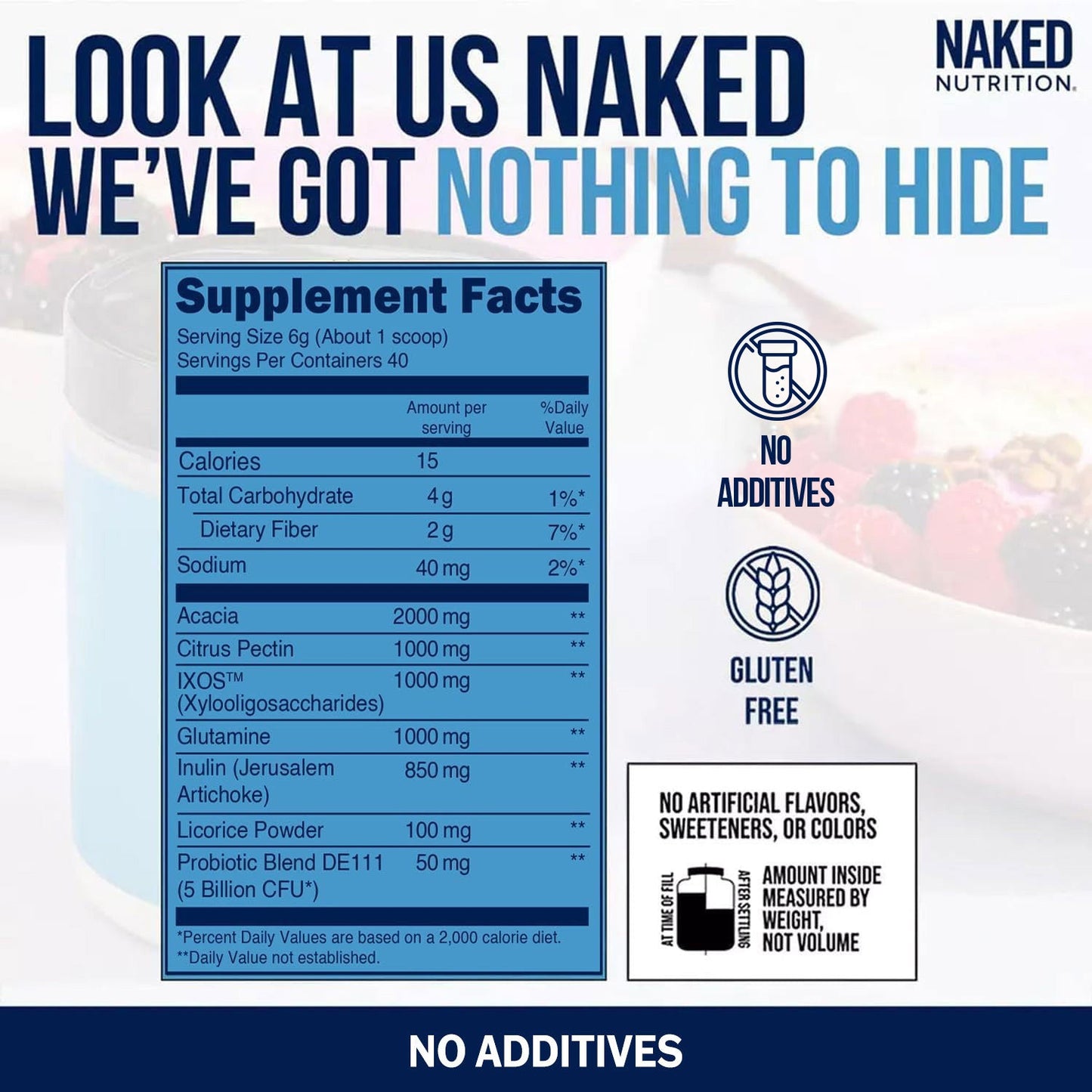 Prebiotic, Probiotic & Fiber Supplement with a Practical Everyday Format