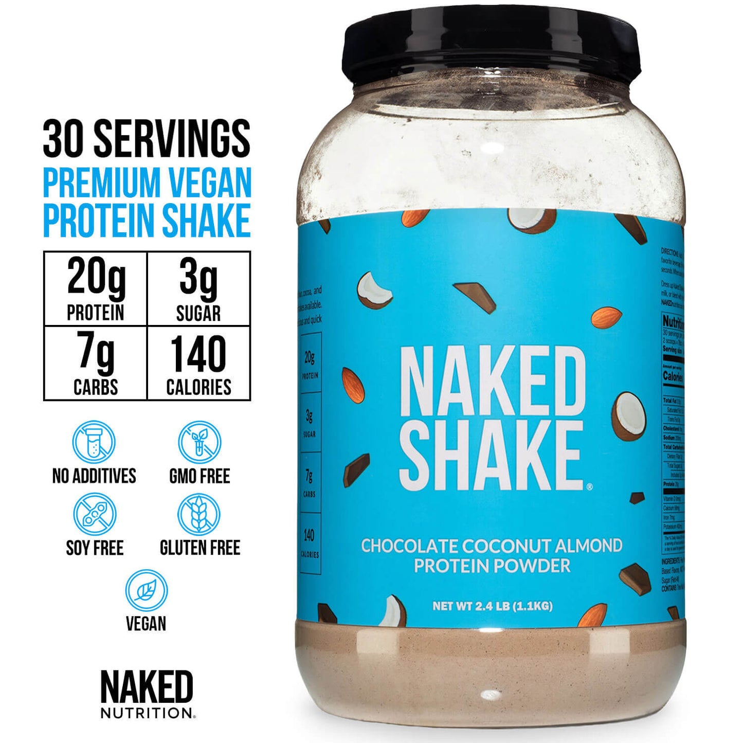 Chocolate Coconut Almond Protein Shake - Chocolate Coconut Almond for Easy Daily Protein Drinks