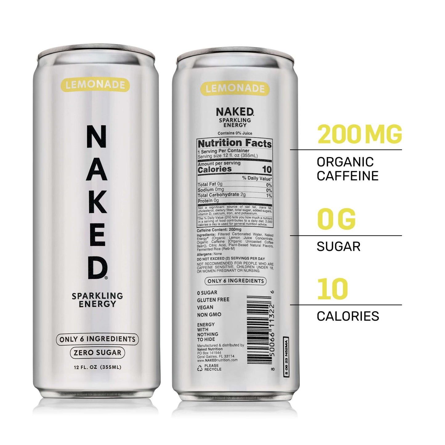 Lemonade Naked Sparkling Energy - Lemonade for Easy Daily Protein Drinks
