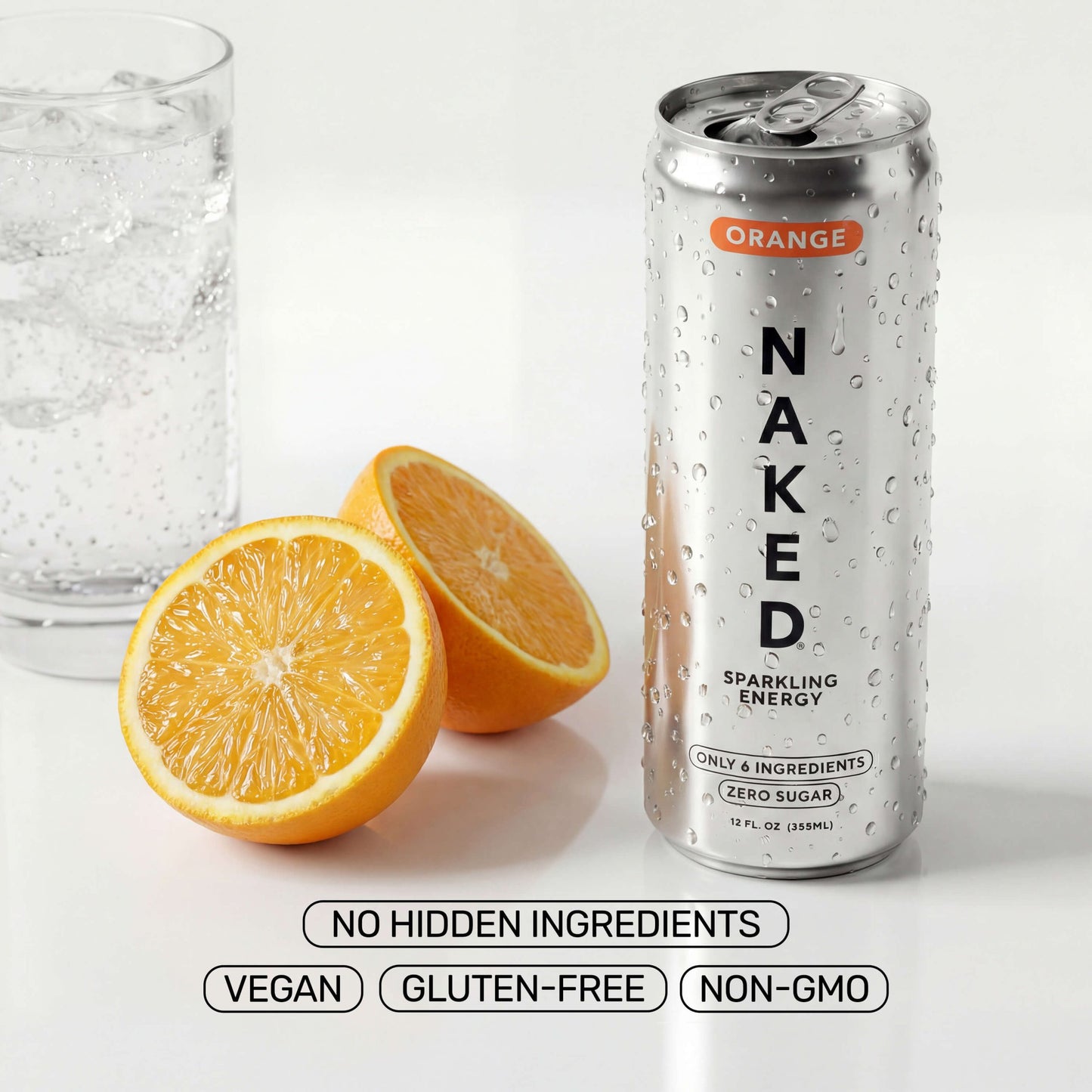 Orange Naked Sparkling Energy - Orange for Easy Daily Protein Drinks