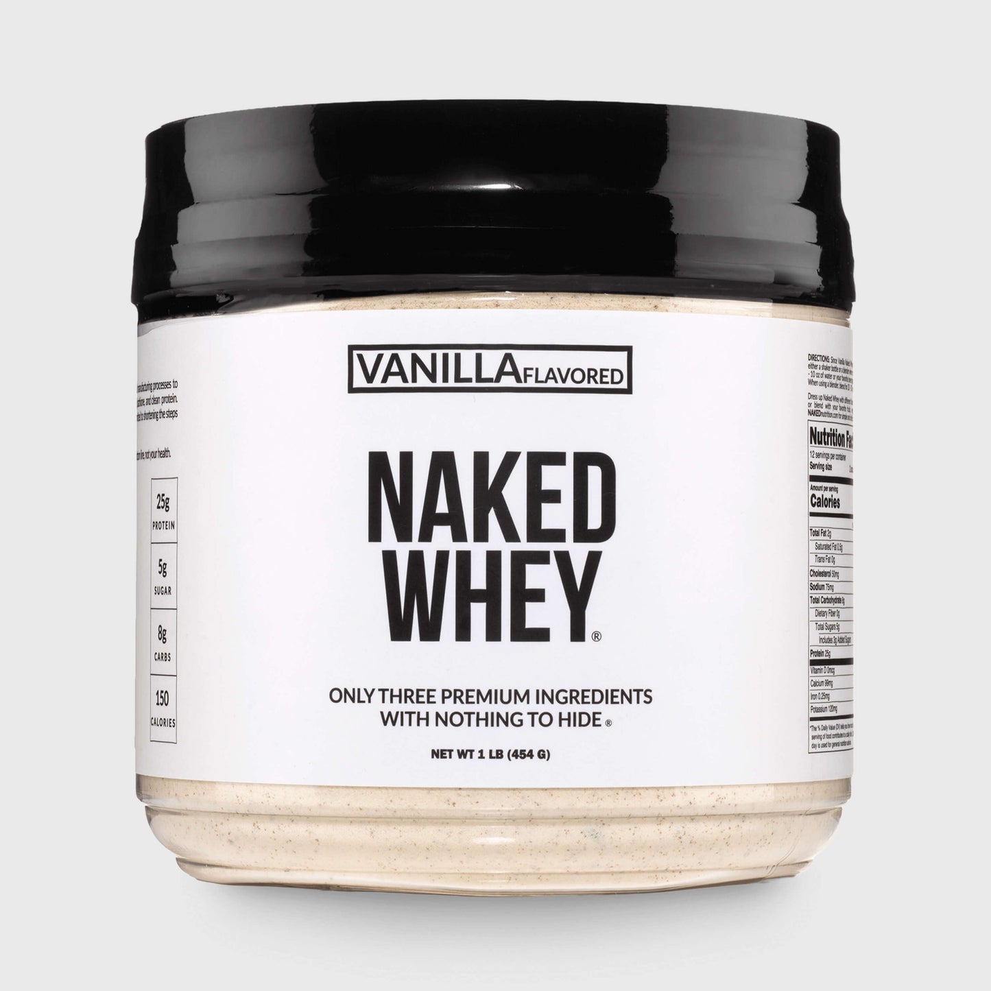 Vanilla Whey Protein Powder 1lb - Vanilla with a Straightforward Protein Formula