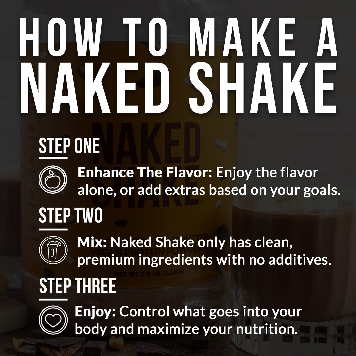 Chocolate PB Protein Shake - Chocolate Peanut Butter for Easy Daily Protein Drinks
