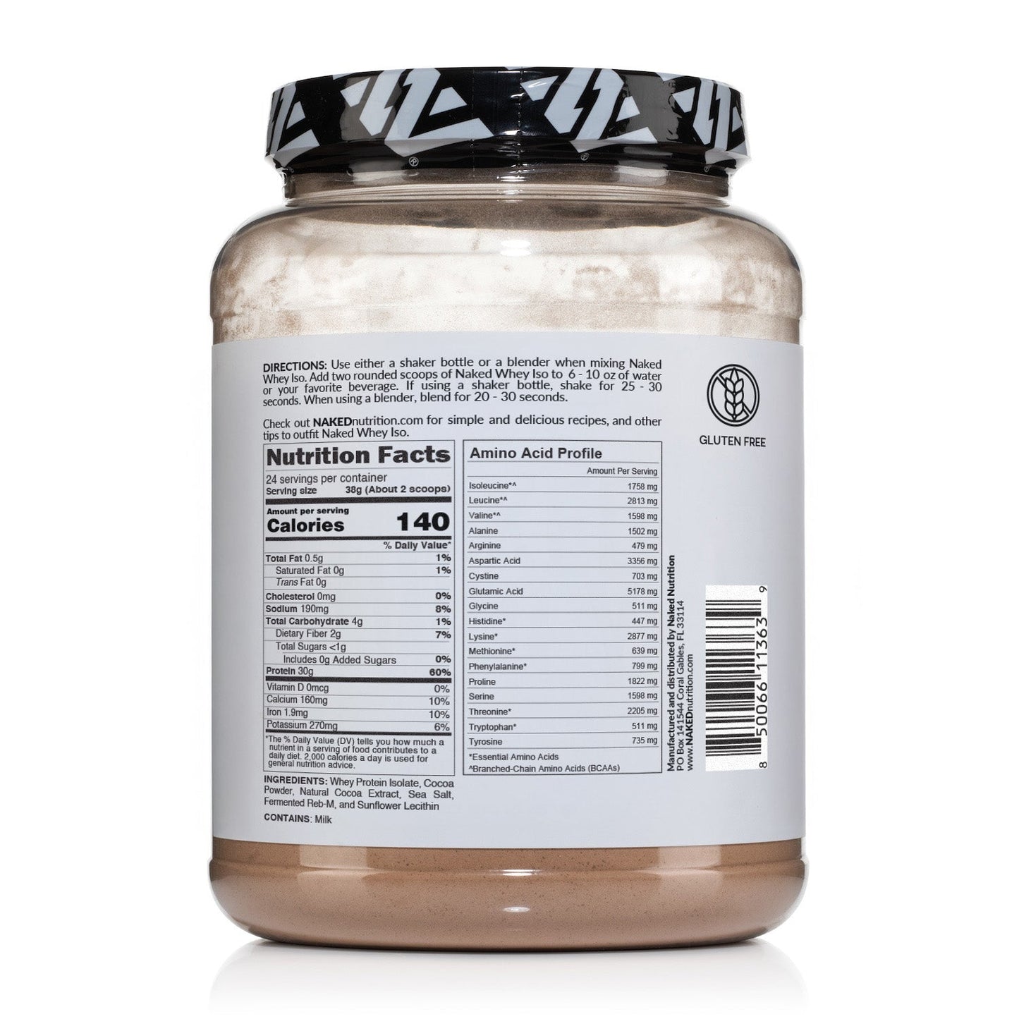 Chocolate Grass-Fed Whey Isolate Protein Powder - Chocolate with a Straightforward Protein Formula