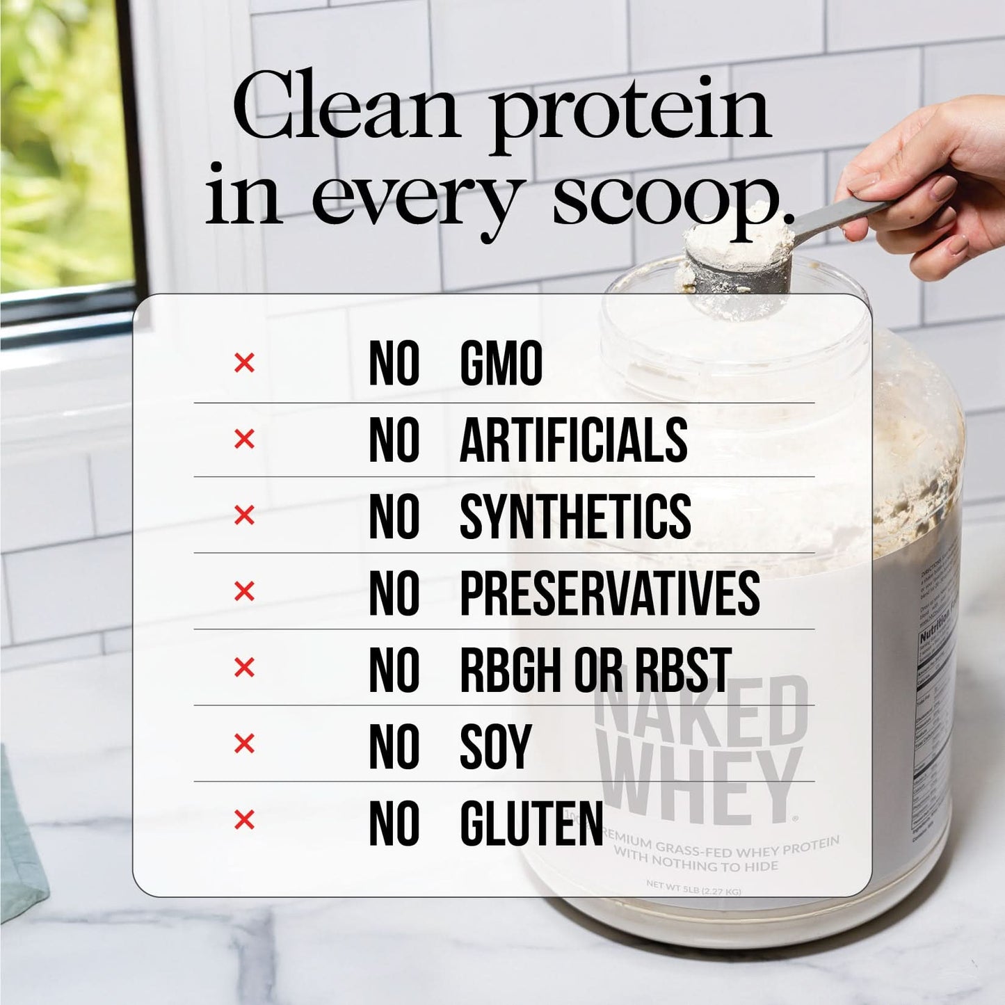Vanilla Whey Protein Powder - Vanilla - Value Size with a Straightforward Protein Formula