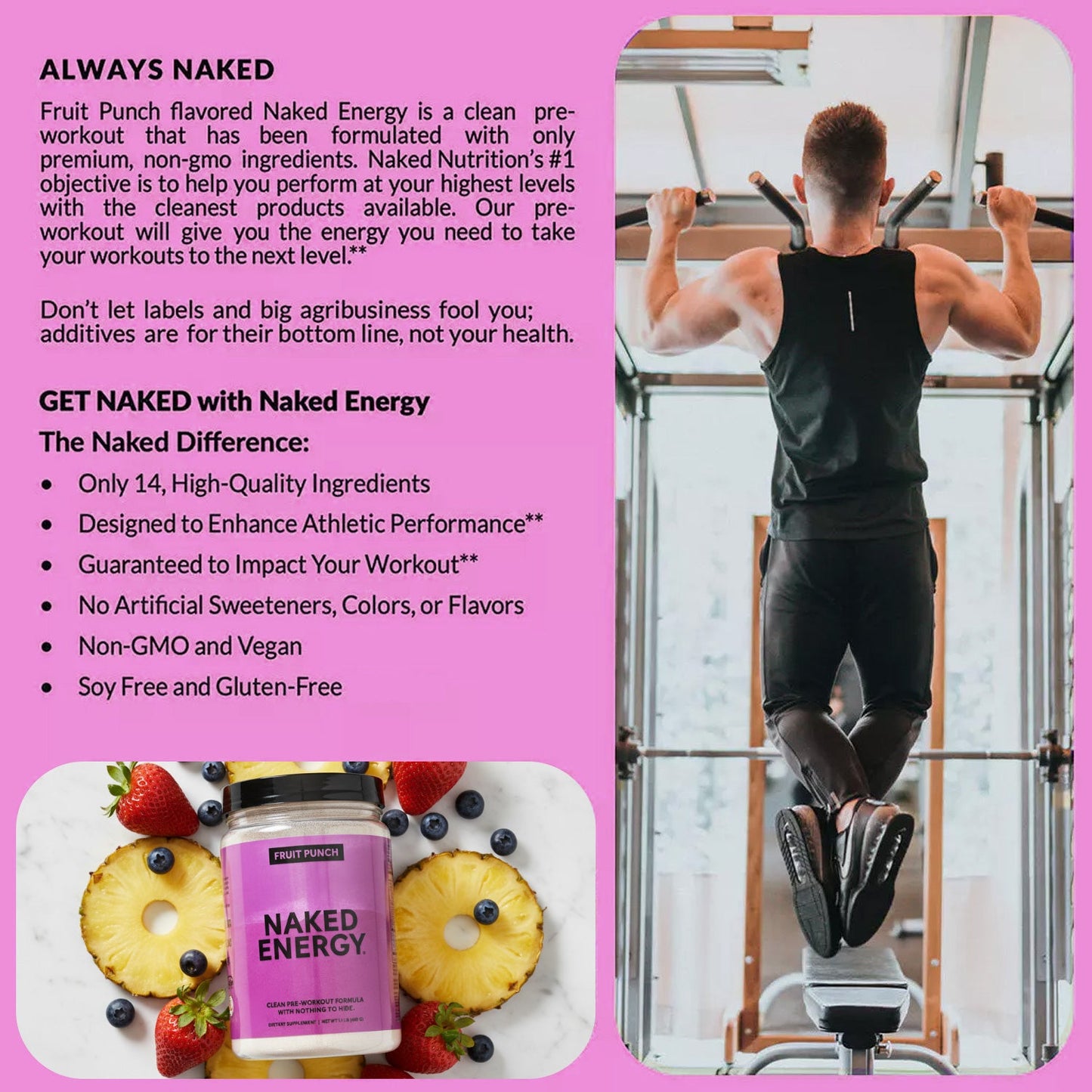 Fruit Punch Pre Workout Supplement - Fruit Punch for Flexible Active-Nutrition Use