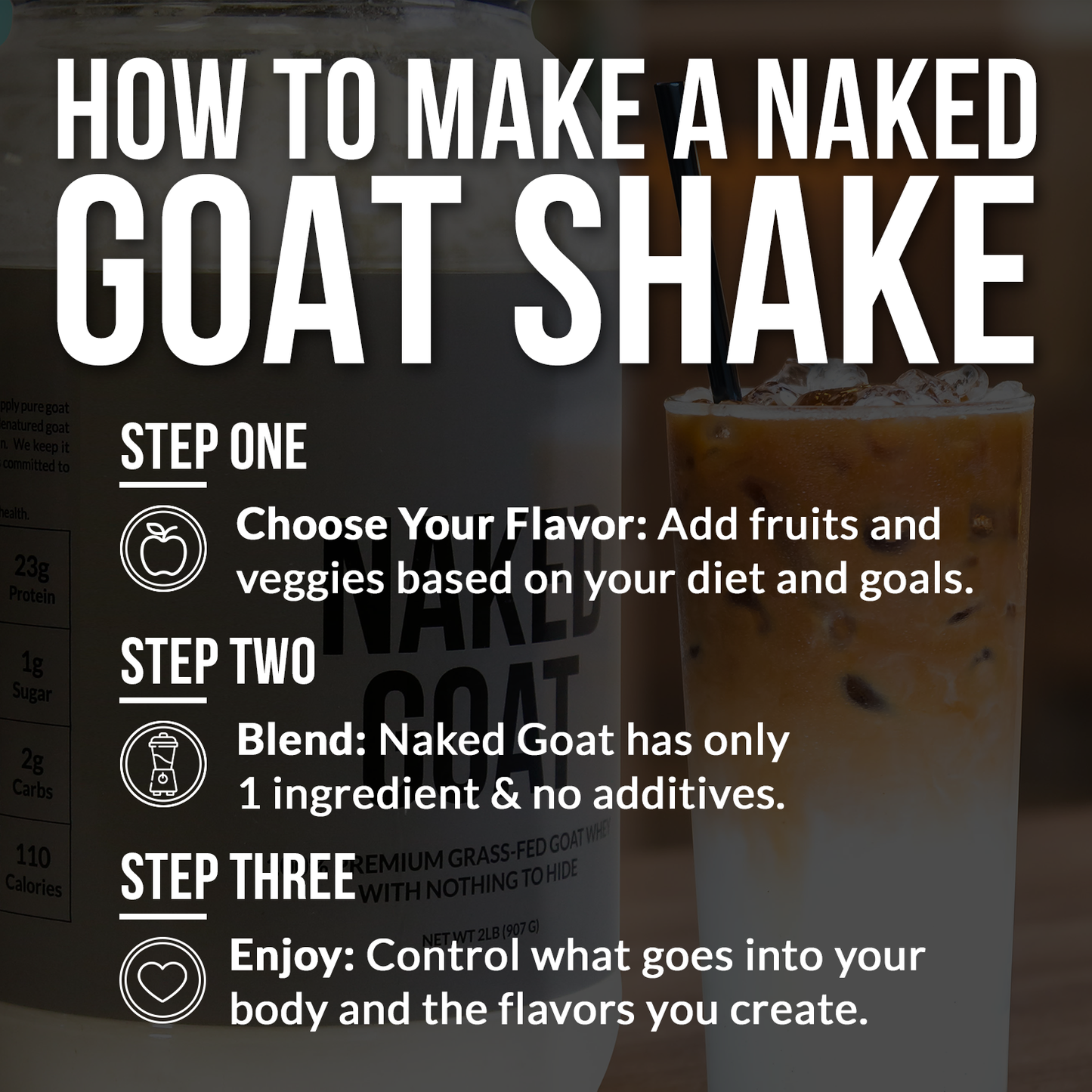 Goat Whey Protein Powder - Unflavored with a Straightforward Protein Formula